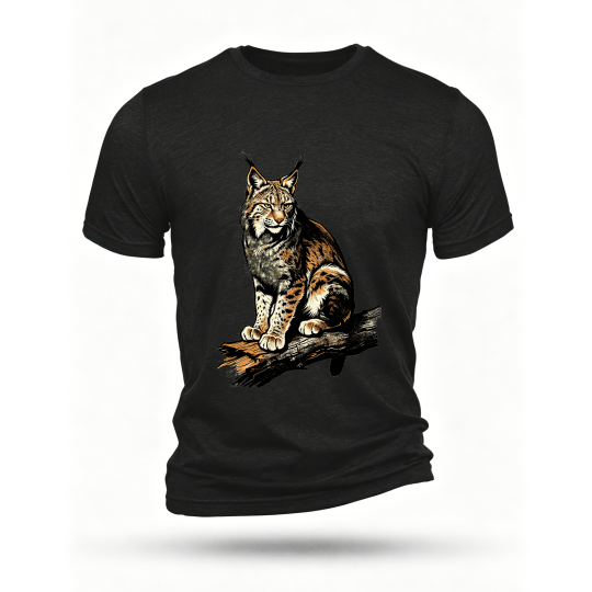 Black T-shirt, front print