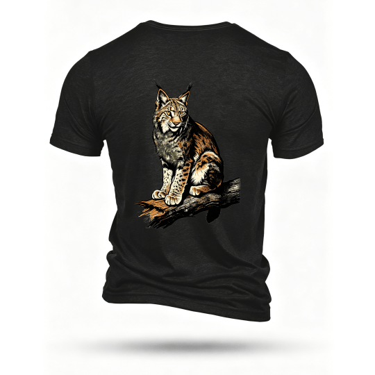 Black T-shirt, back print