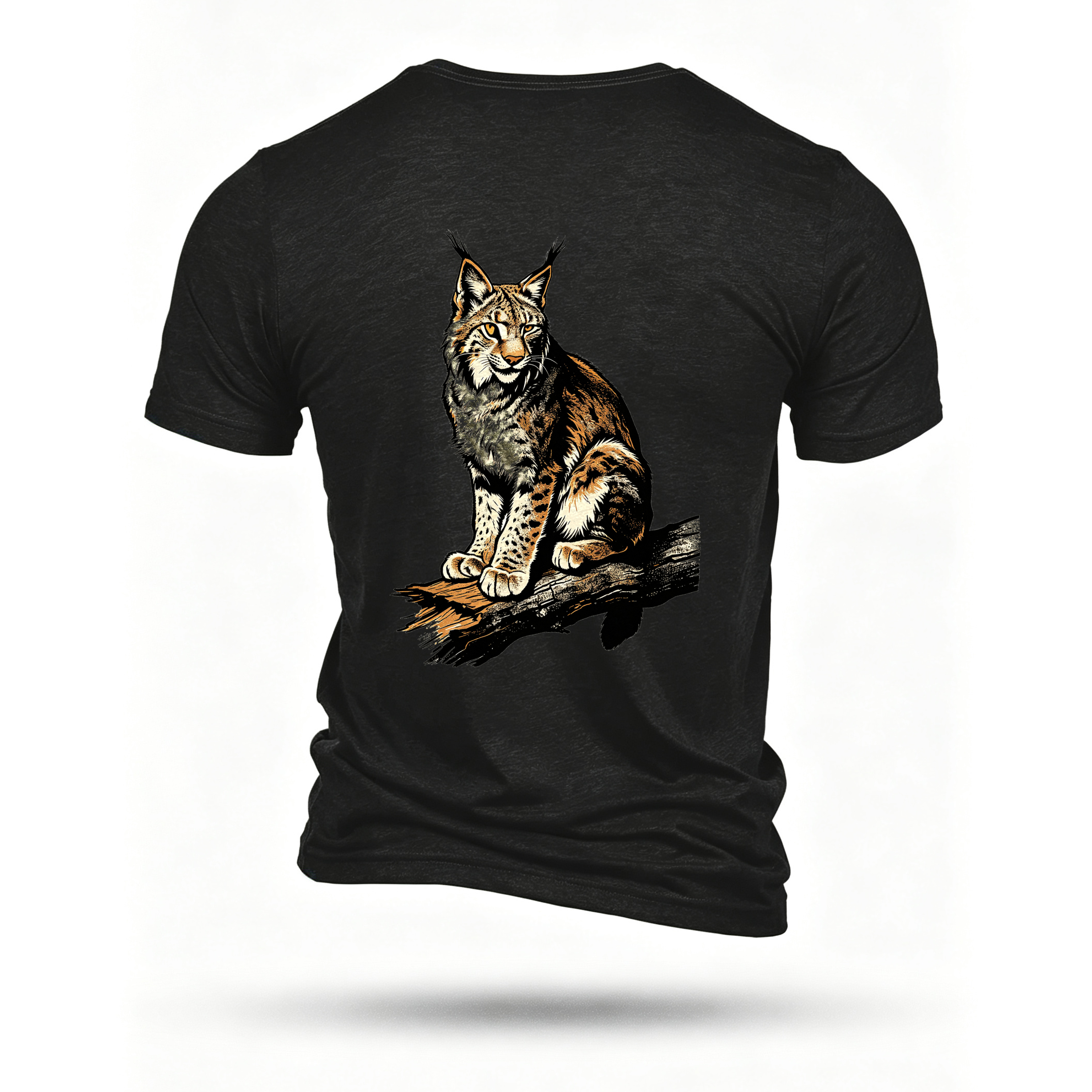 Black T-shirt, back print