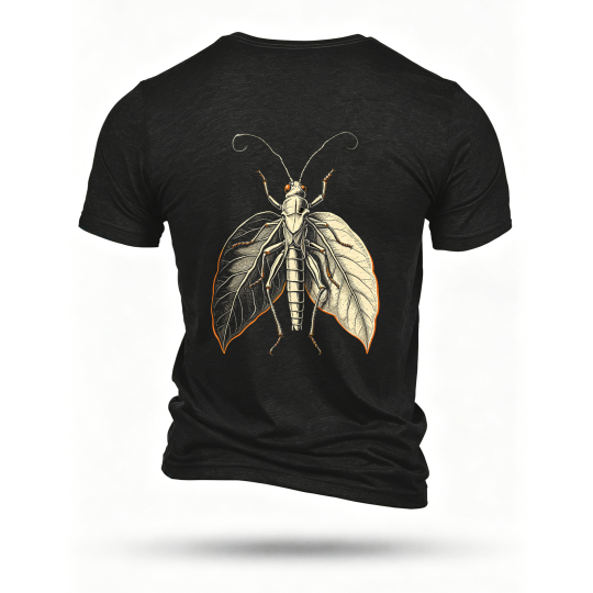 Black T-shirt, back print