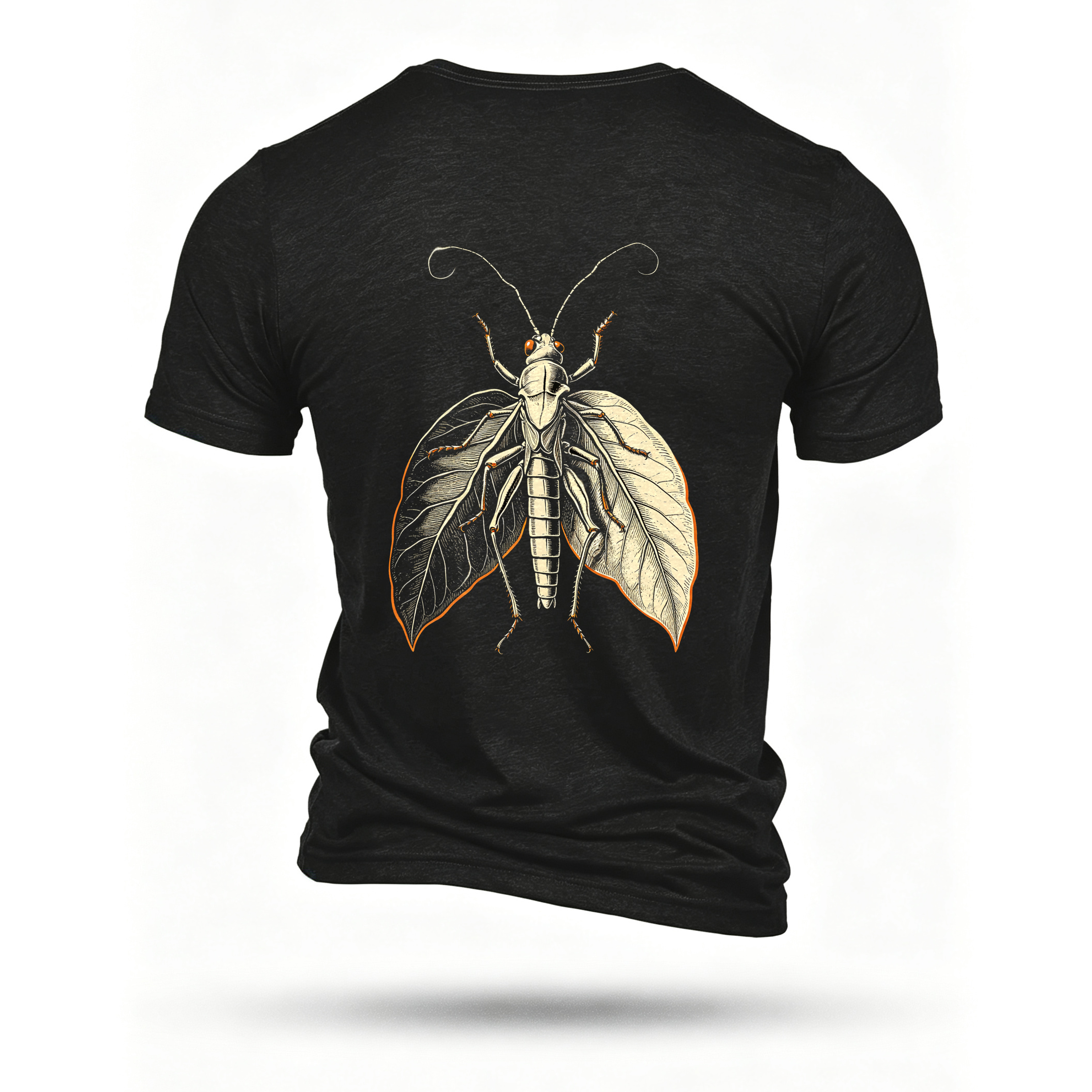 Black T-shirt, back print
