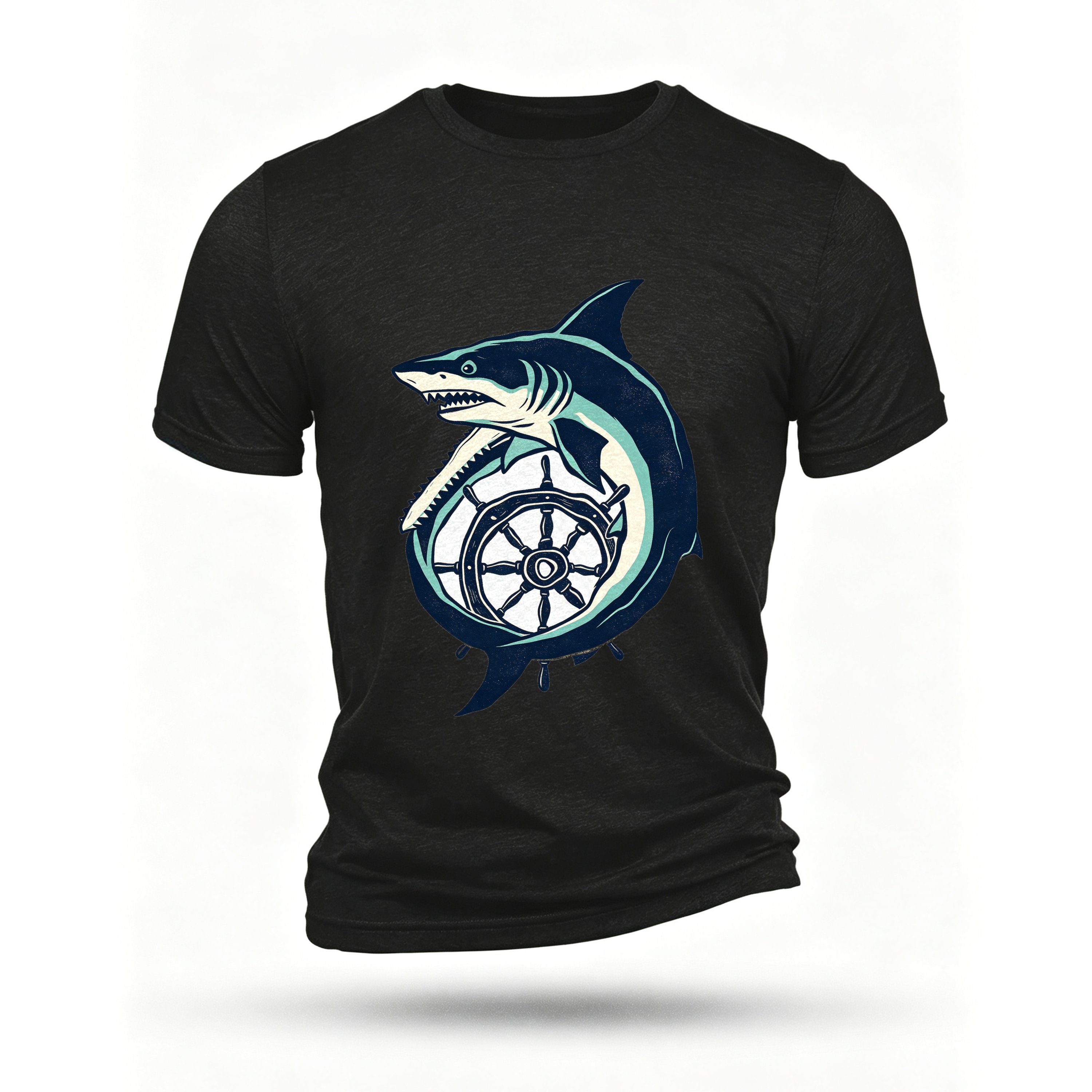 Black T-shirt, front print