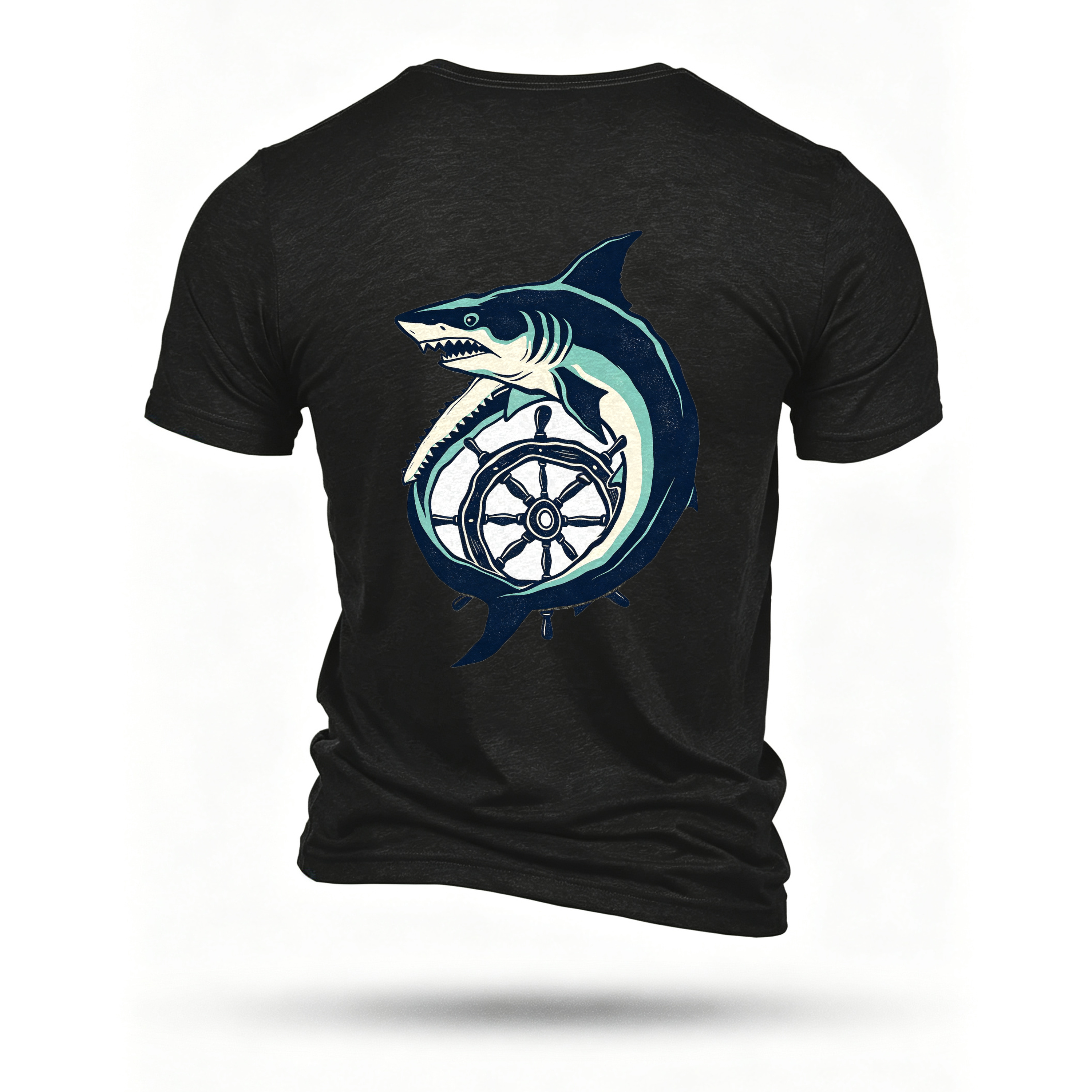 Black T-shirt, back print