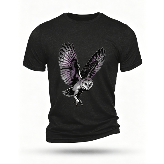 Black T-shirt, front print