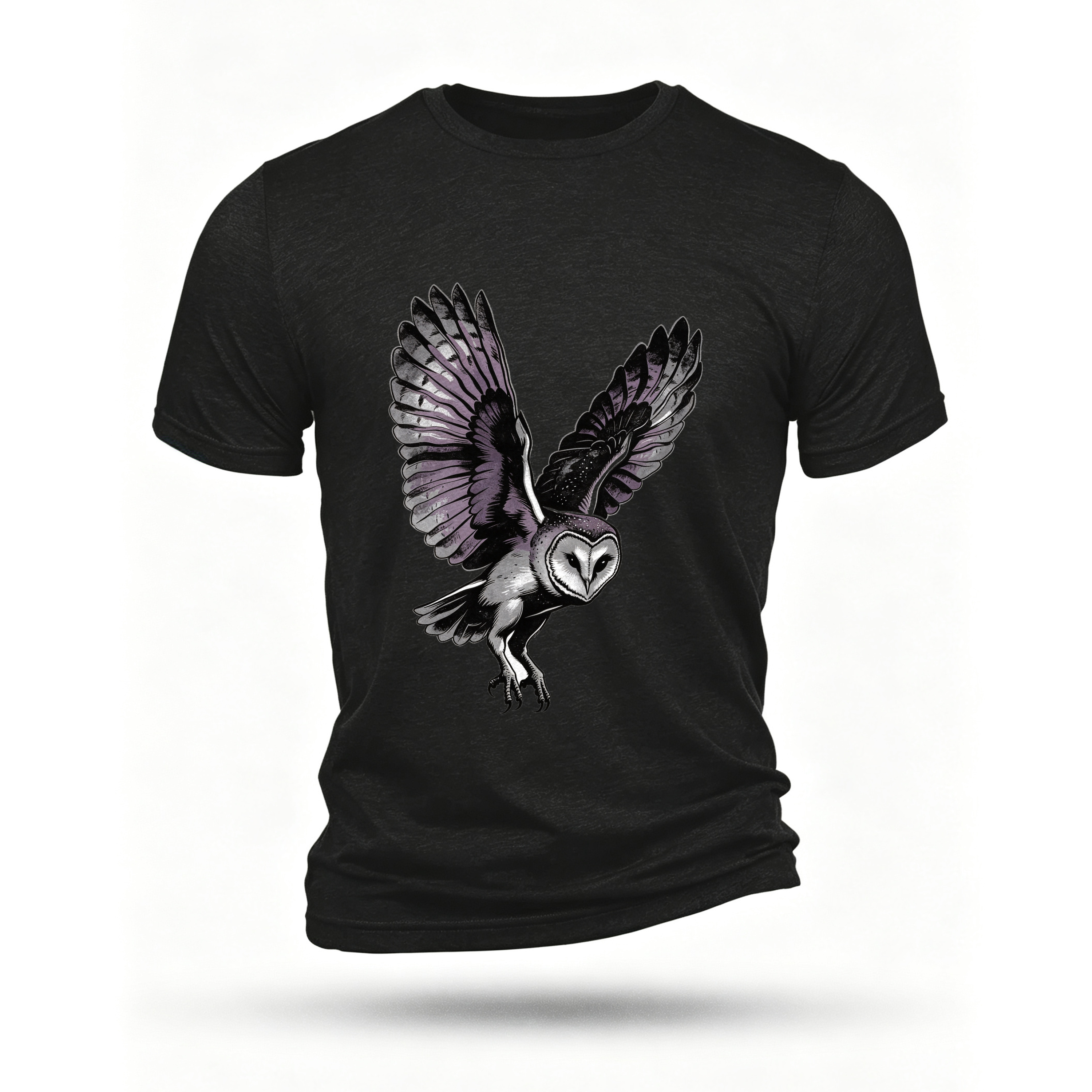 Black T-shirt, front print