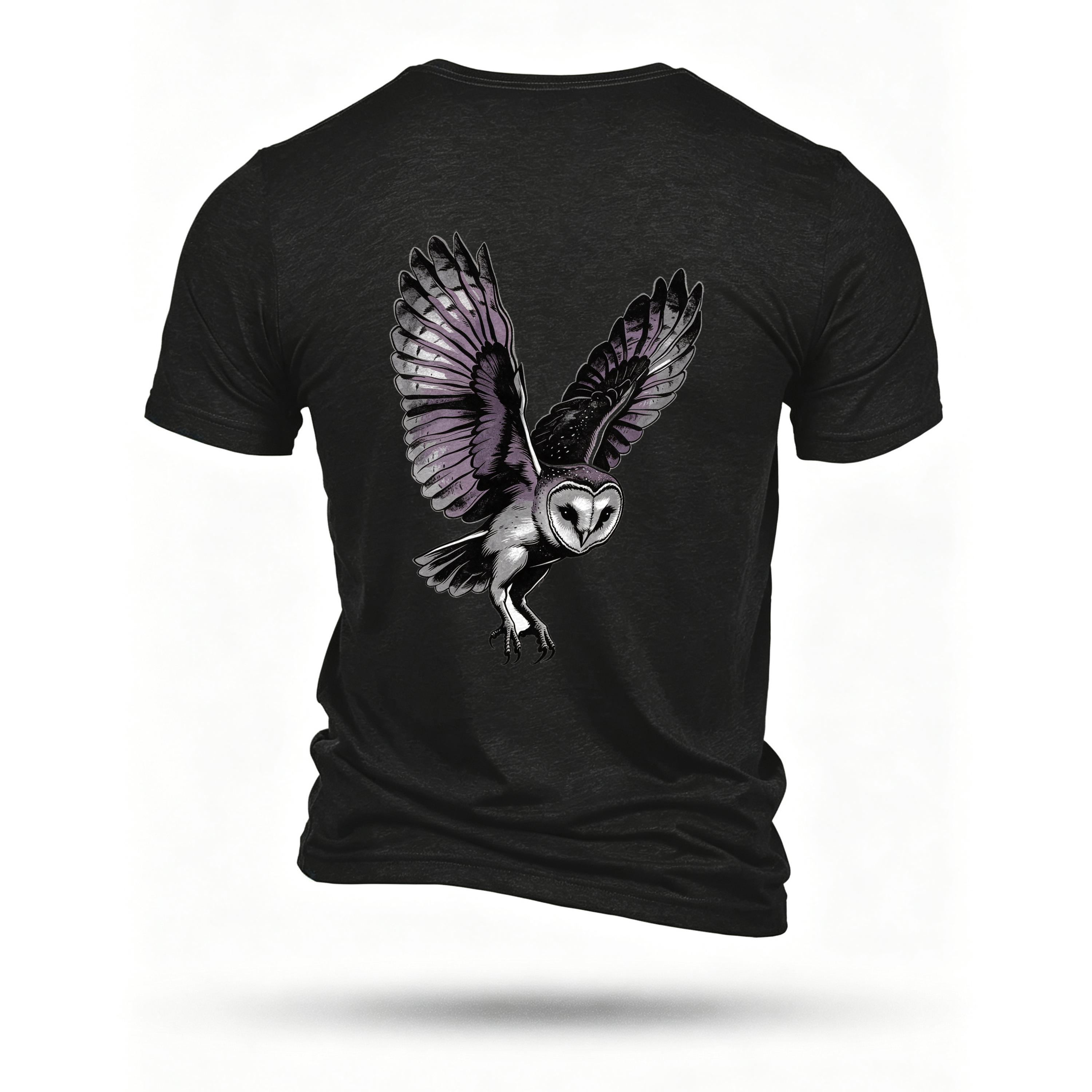 Black T-shirt, back print