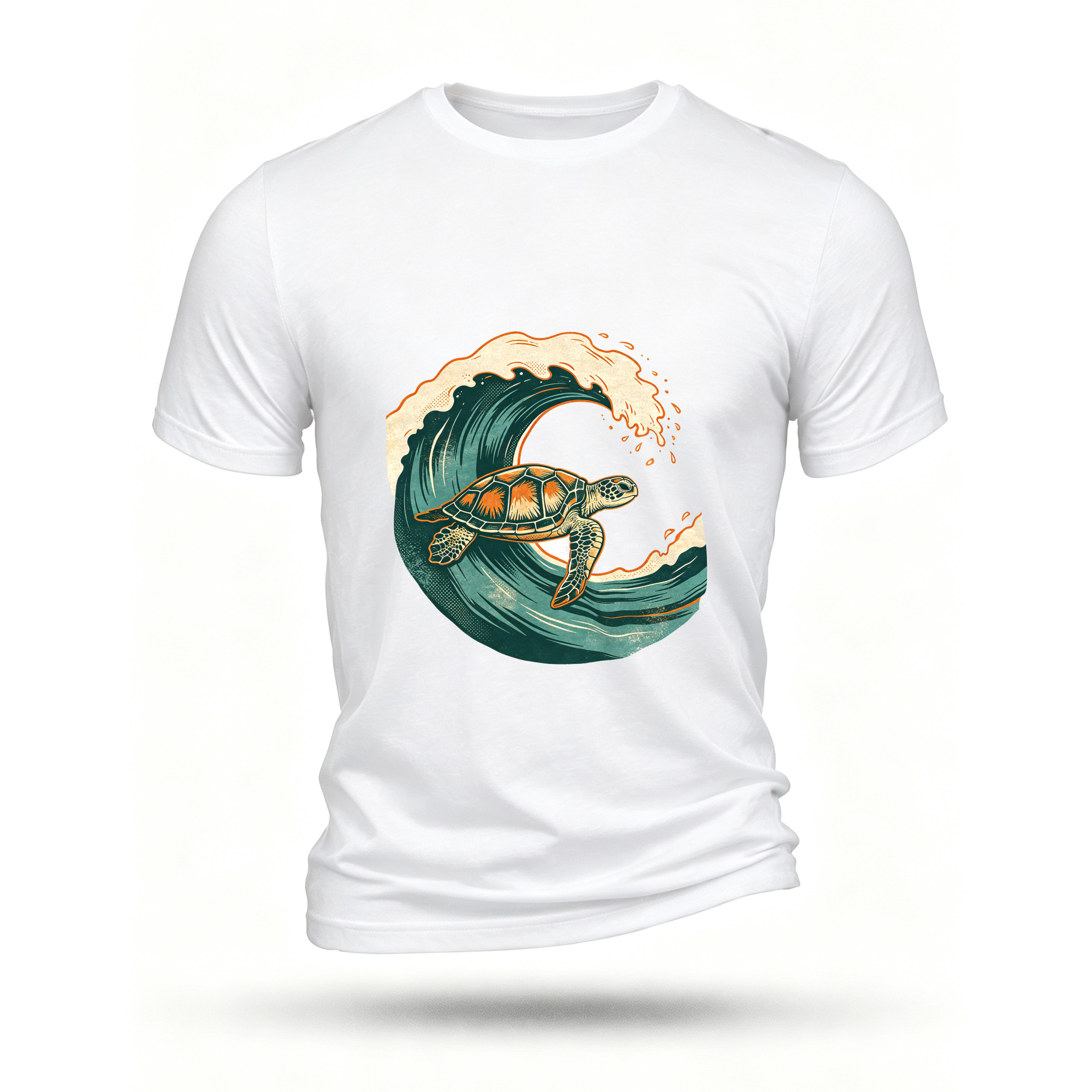 White T-shirt, front print