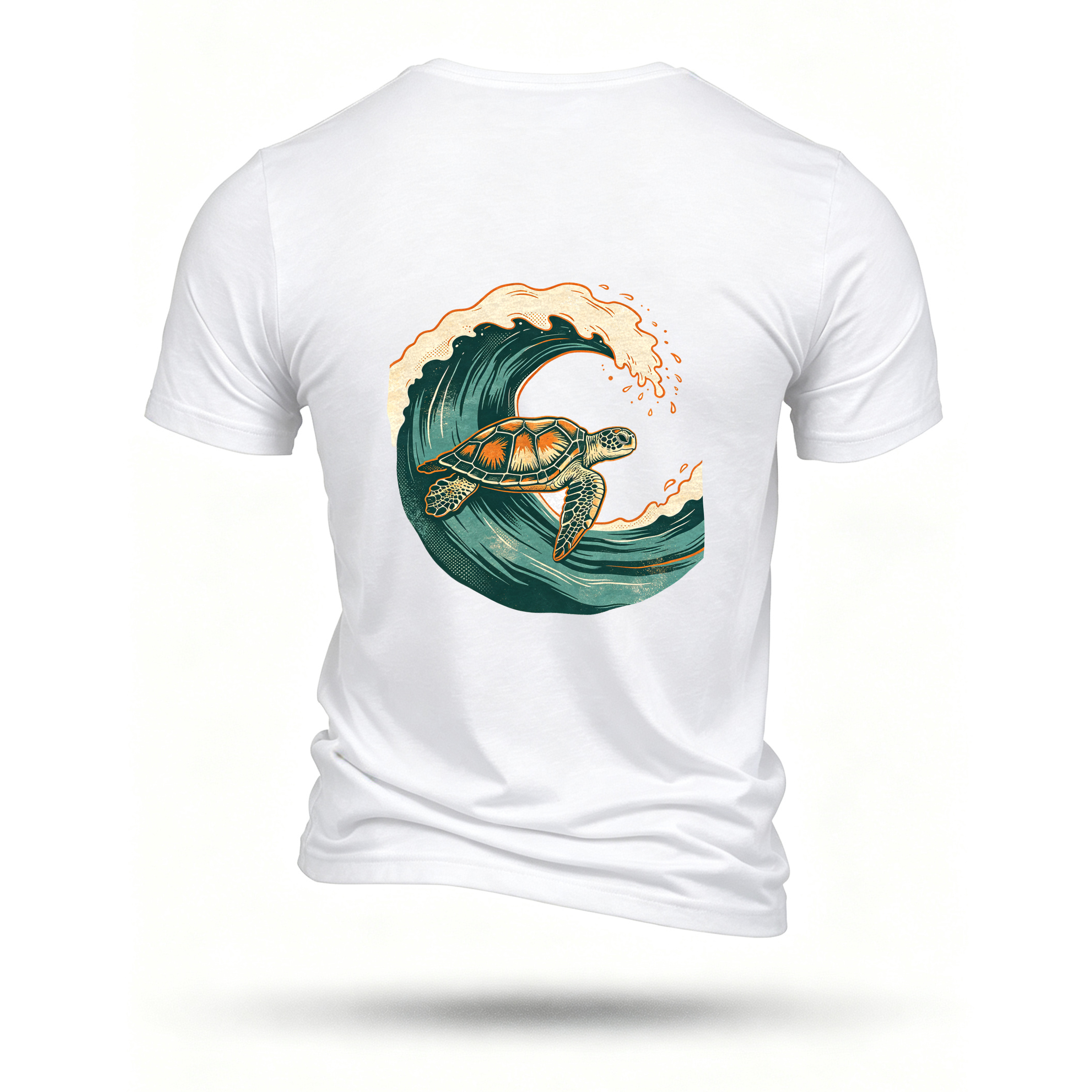 White T-shirt, back print