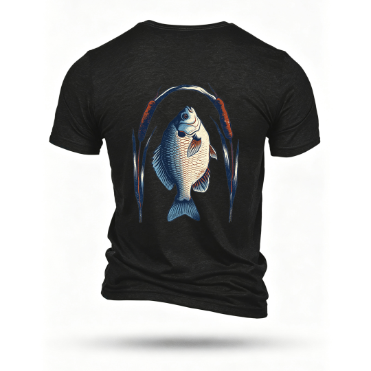 Black T-shirt, back print