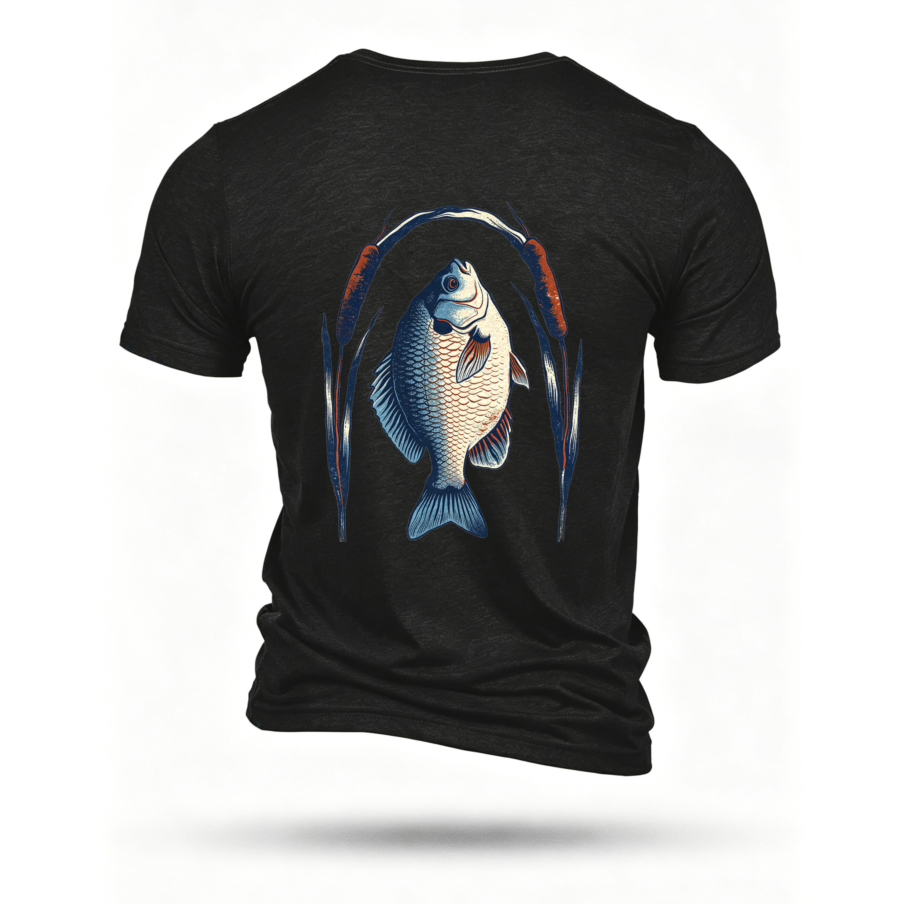 Black T-shirt, back print
