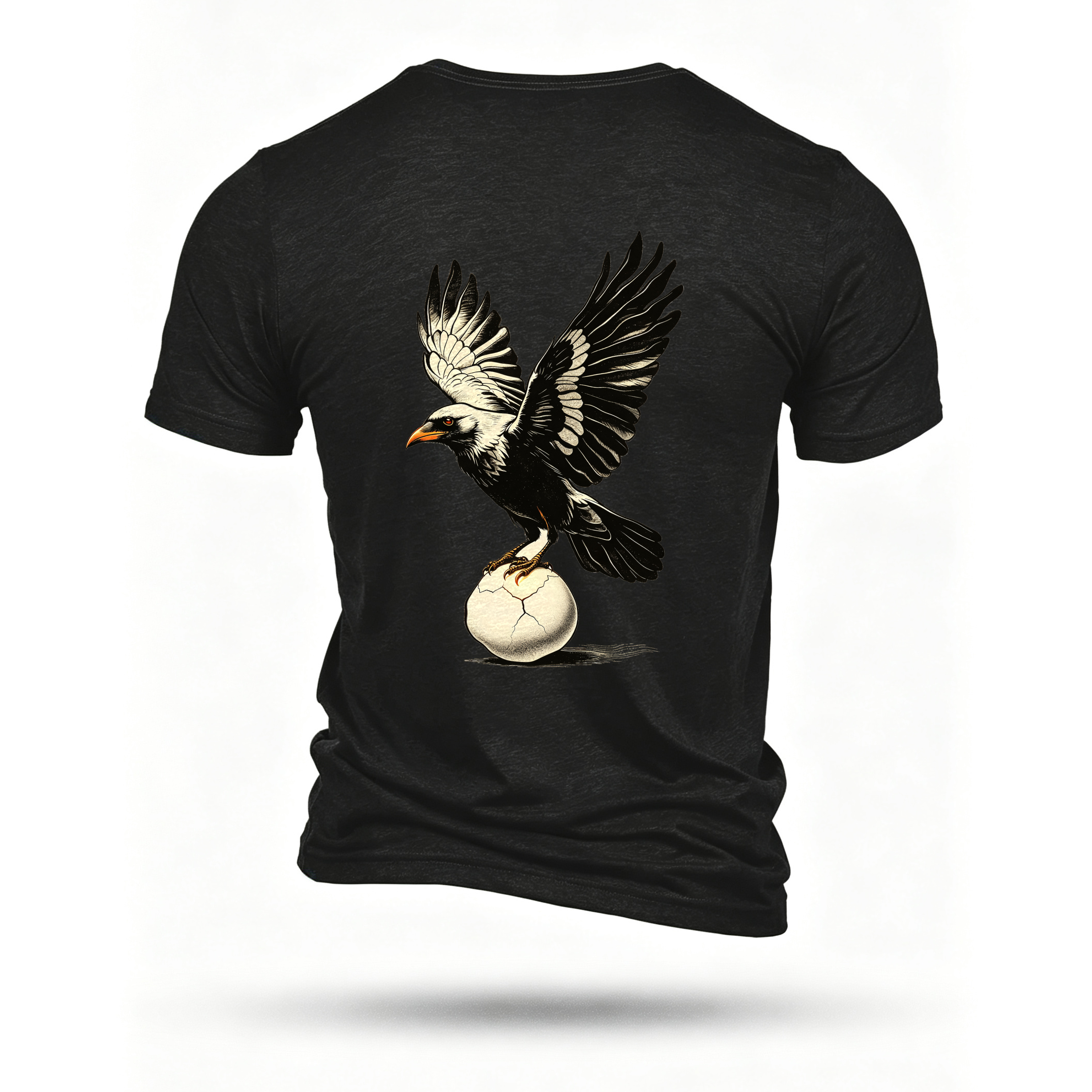 Black T-shirt, back print