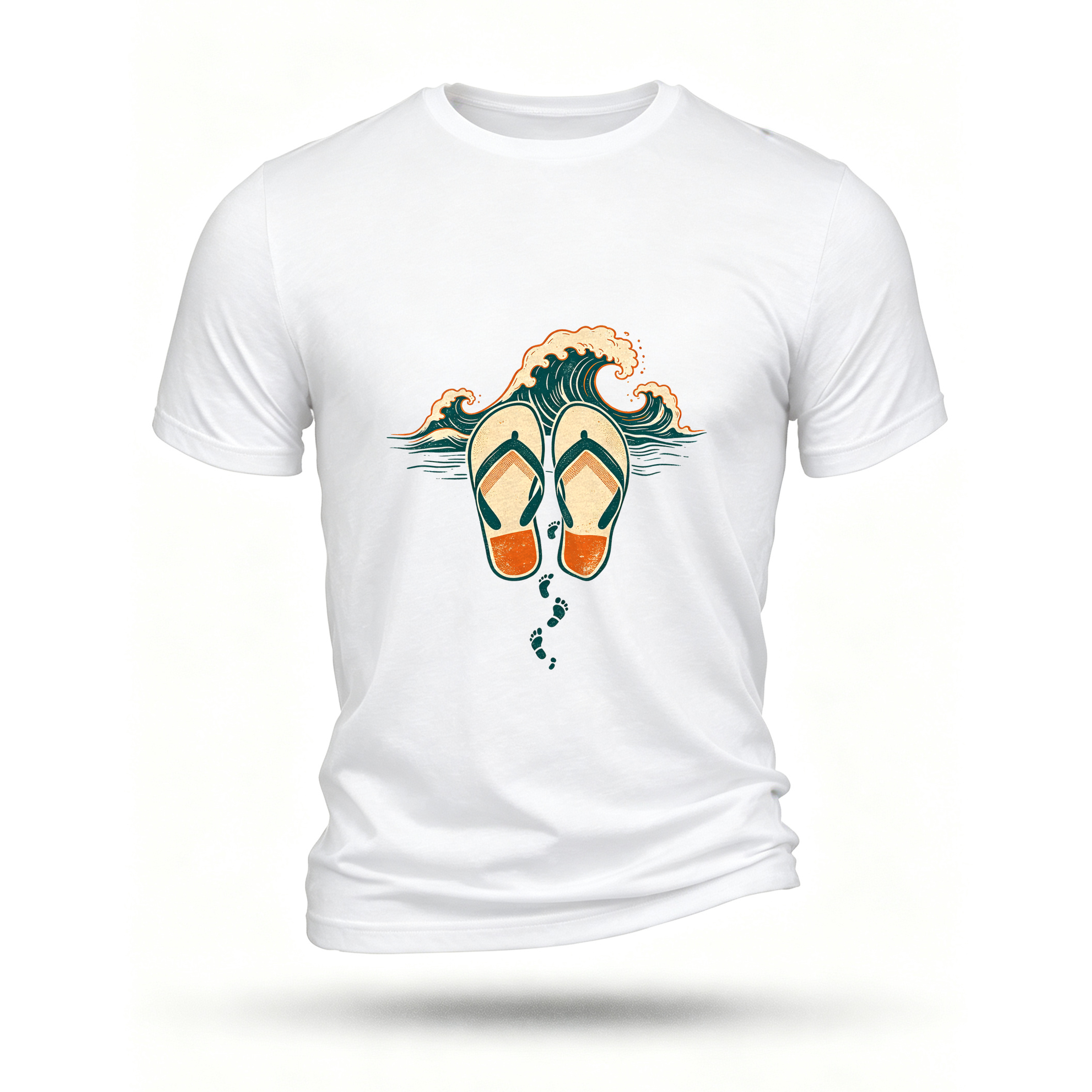 White T-shirt, front print