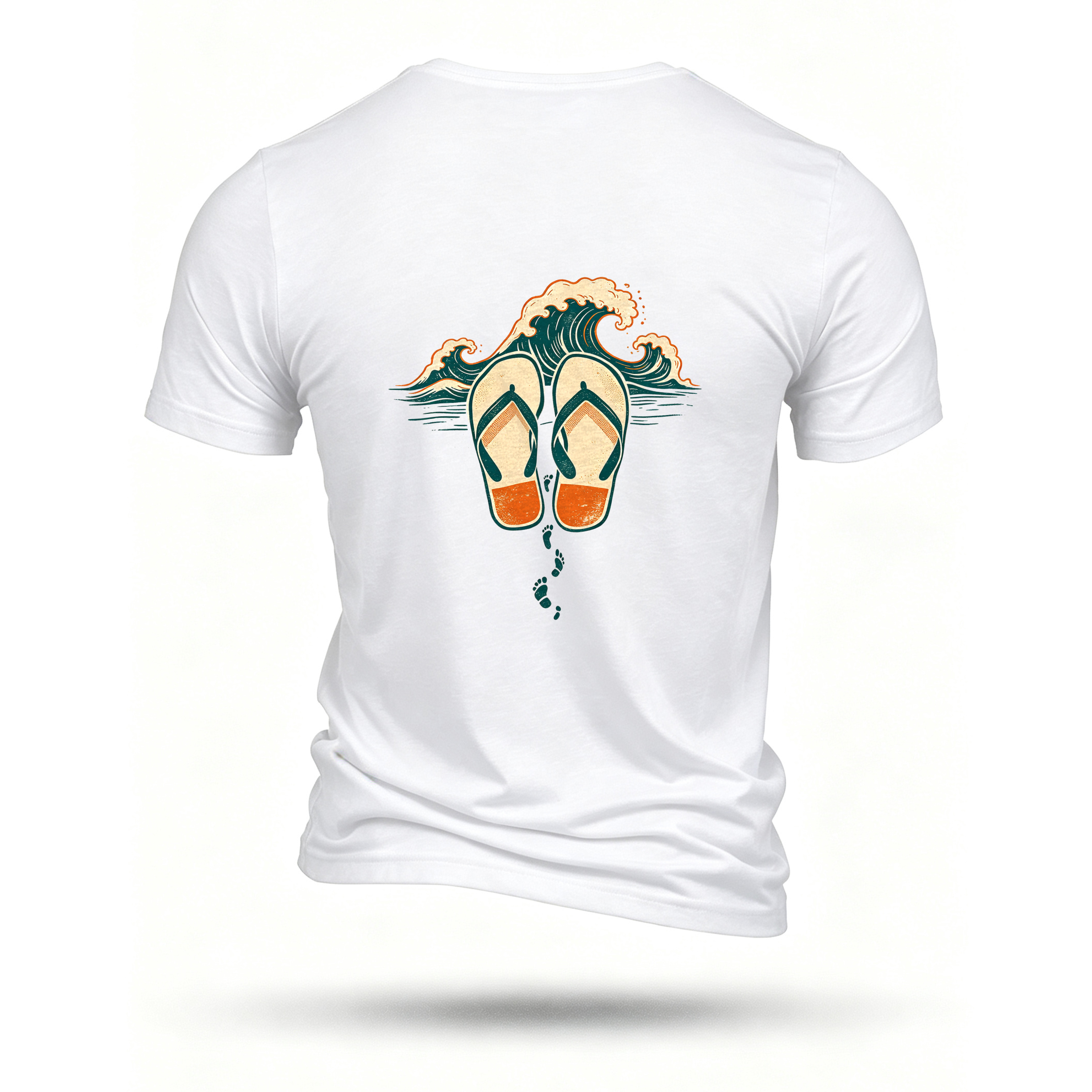 White T-shirt, back print