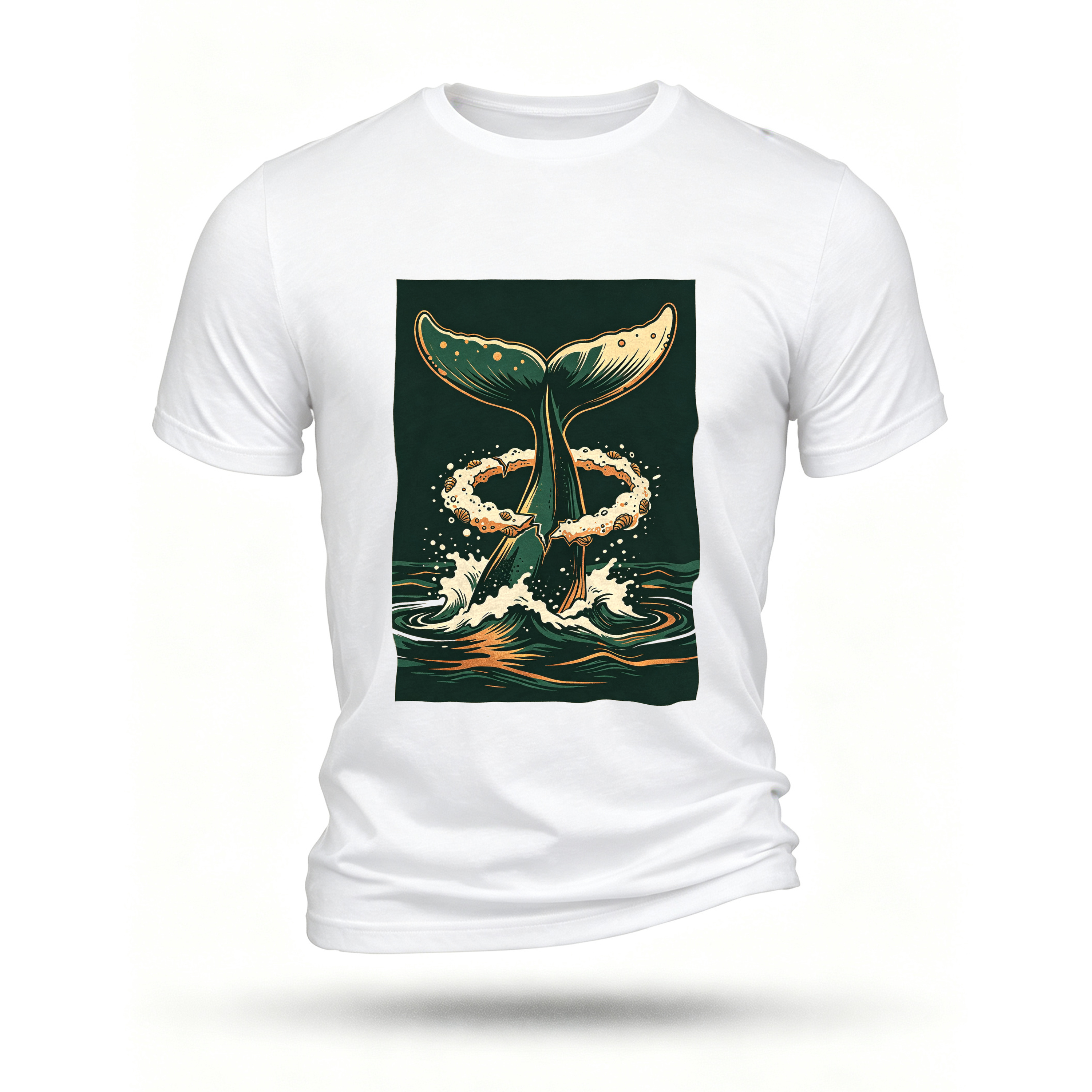 White T-shirt, front print