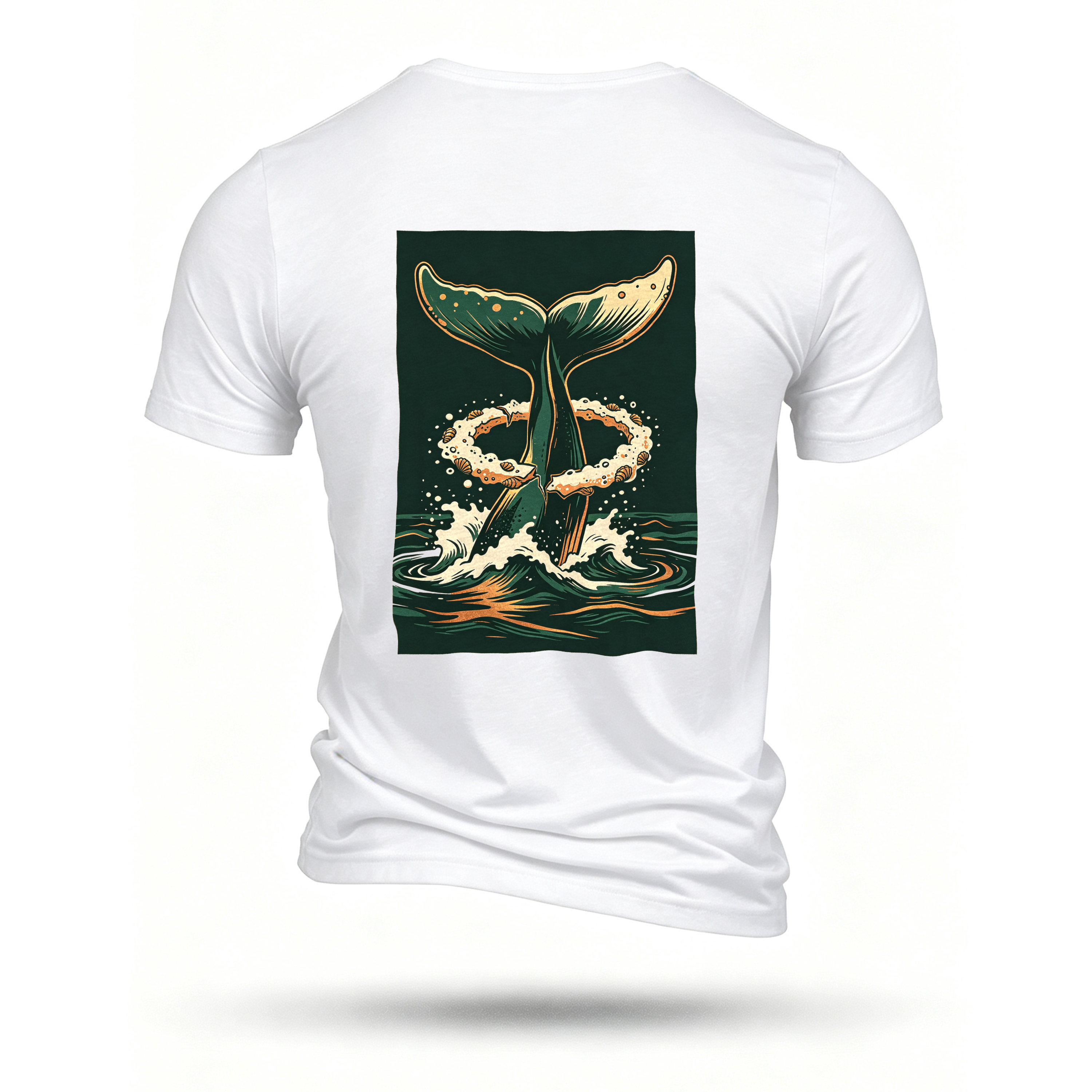 White T-shirt, back print