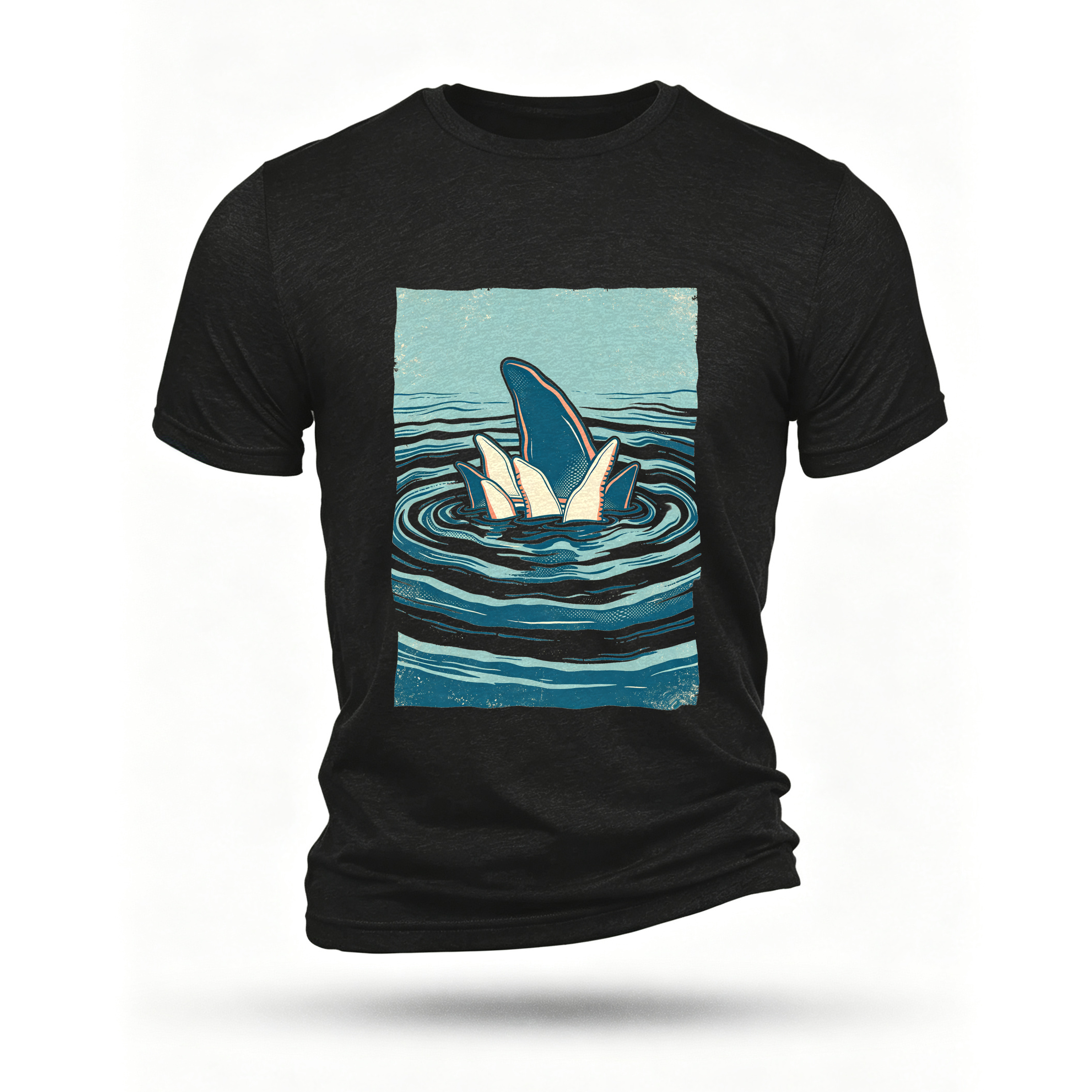 Black T-shirt, front print