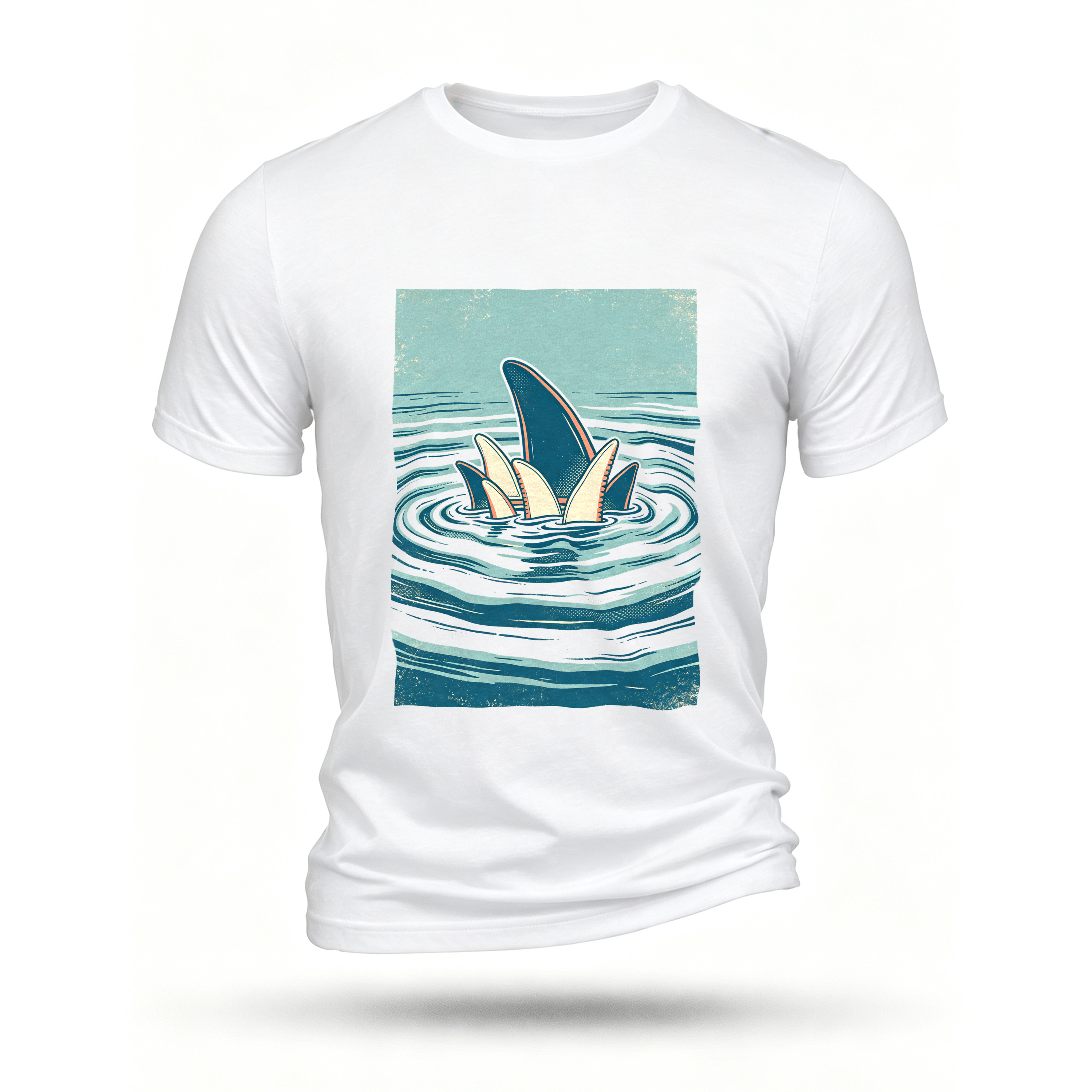 White T-shirt, front print
