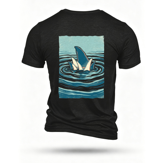 Black T-shirt, back print