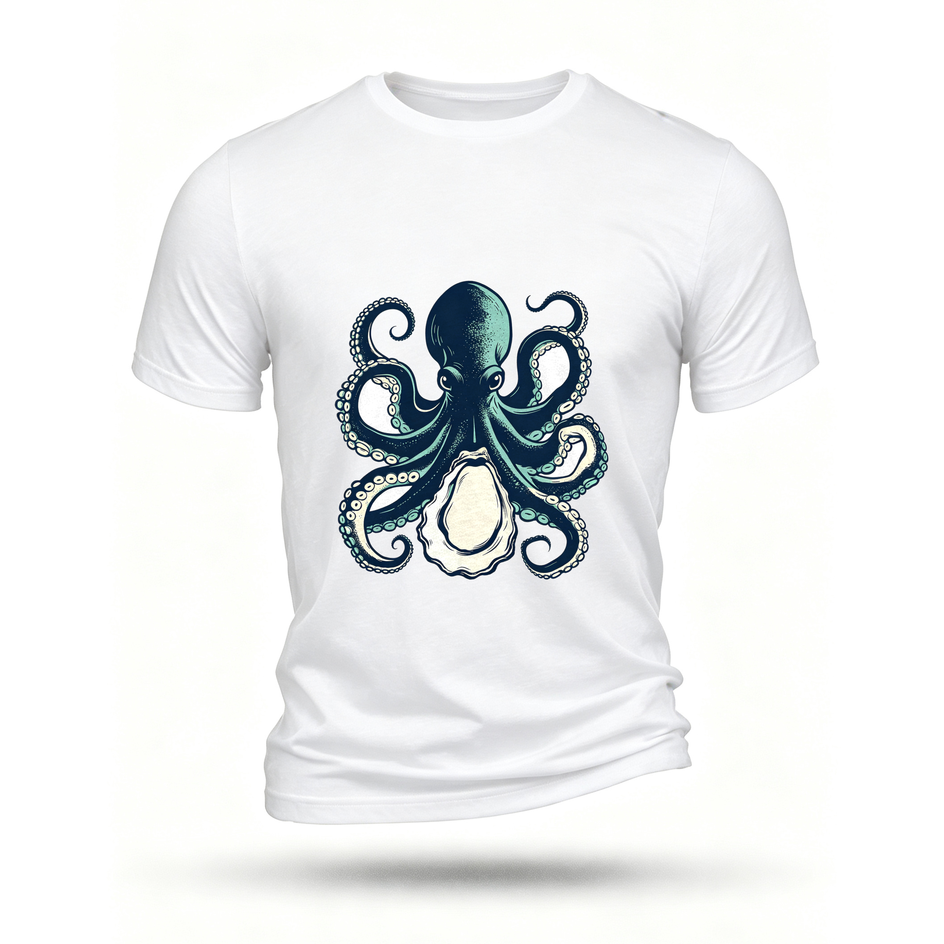 White T-shirt, front print