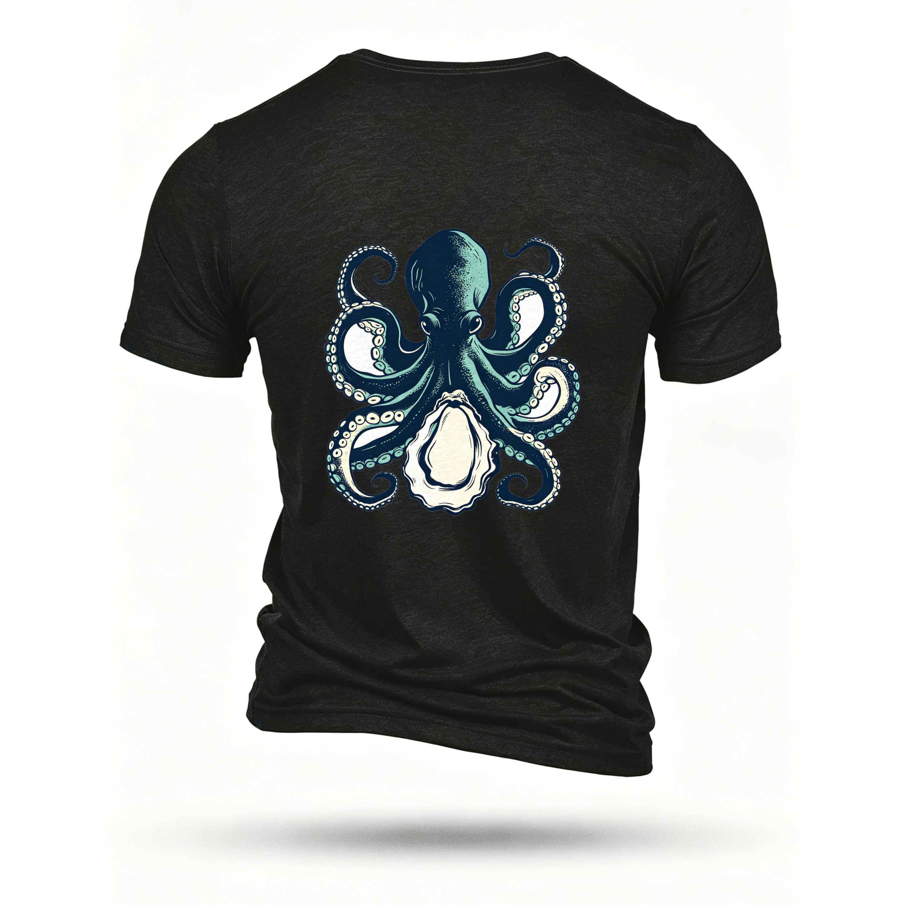 Black T-shirt, back print
