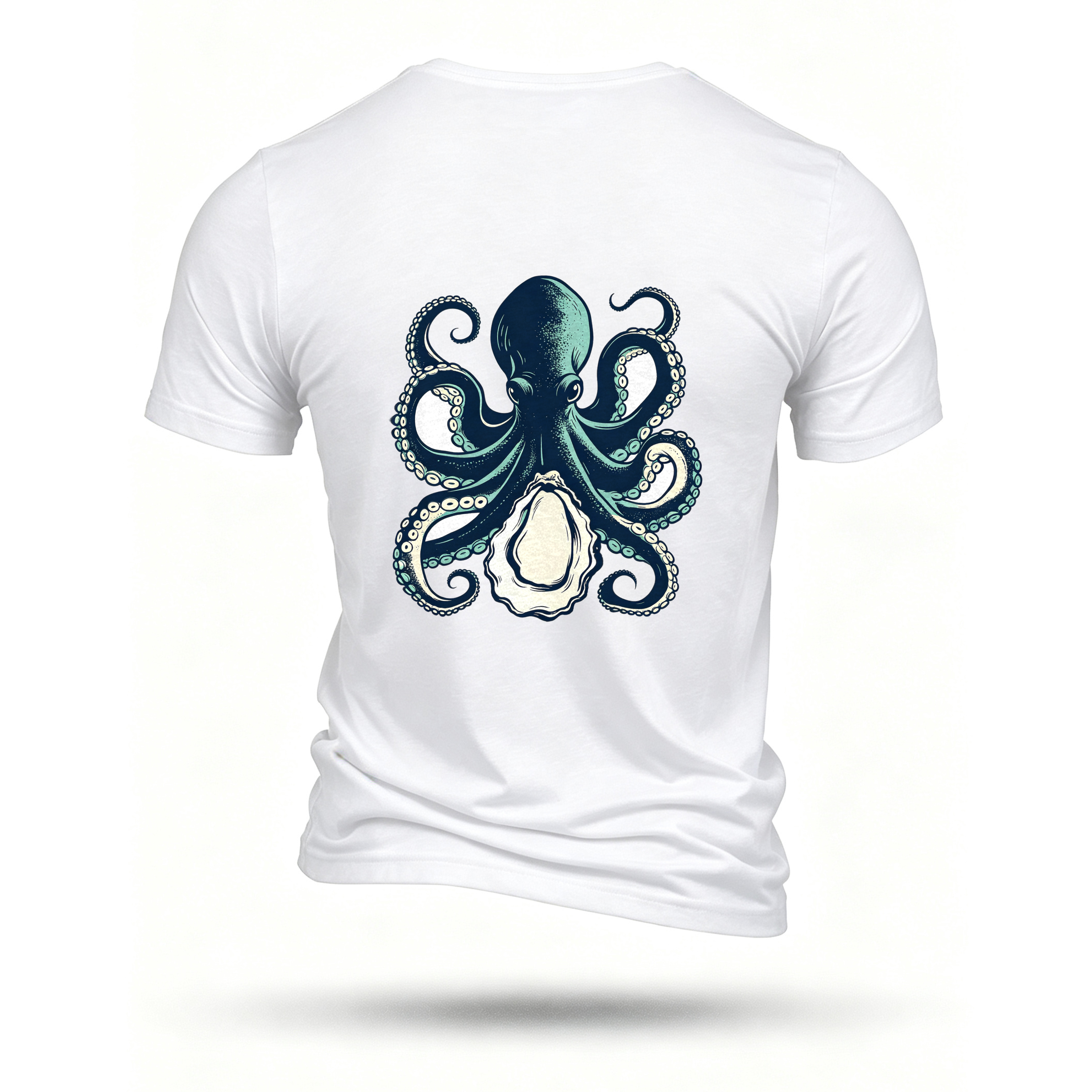 White T-shirt, back print