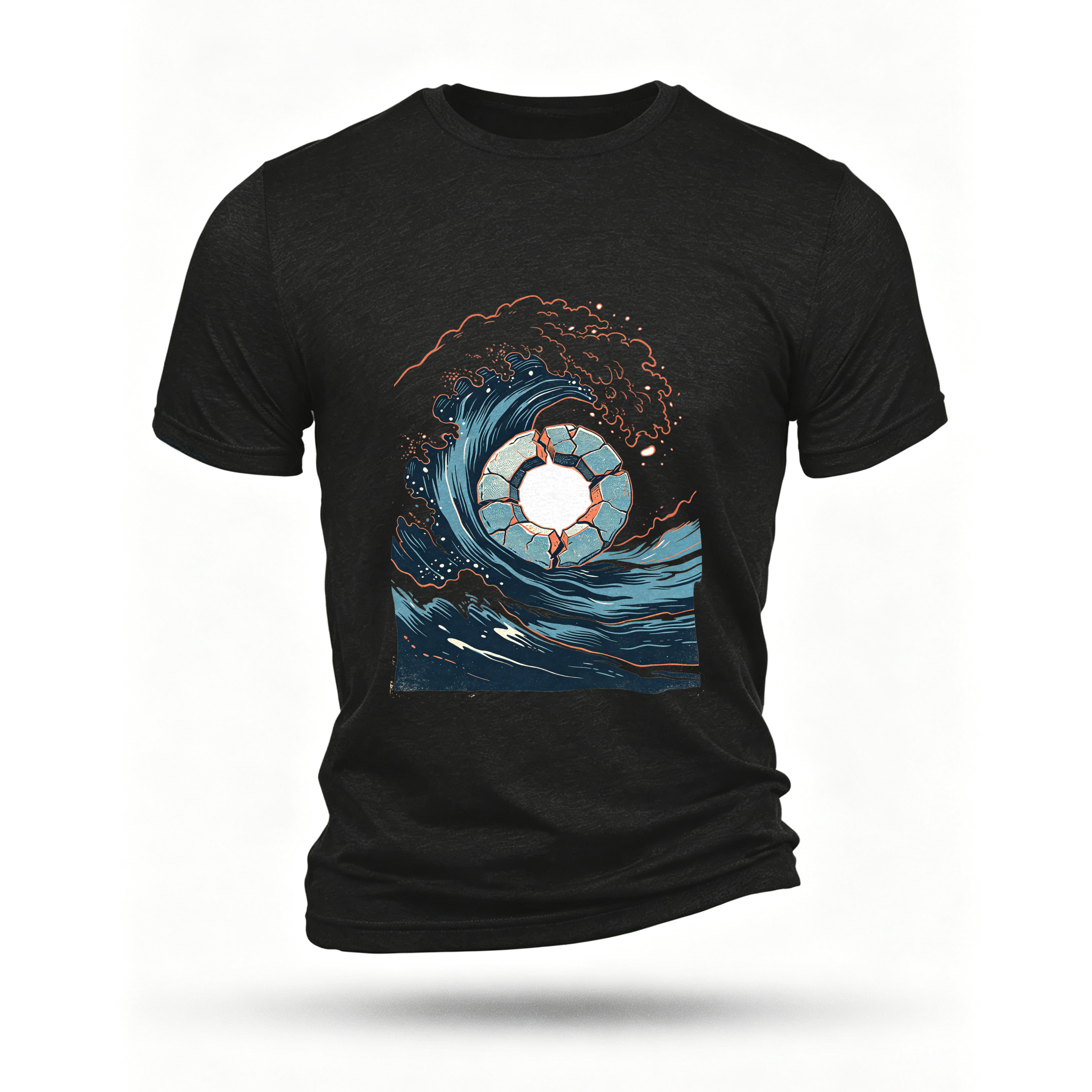 Black T-shirt, front print