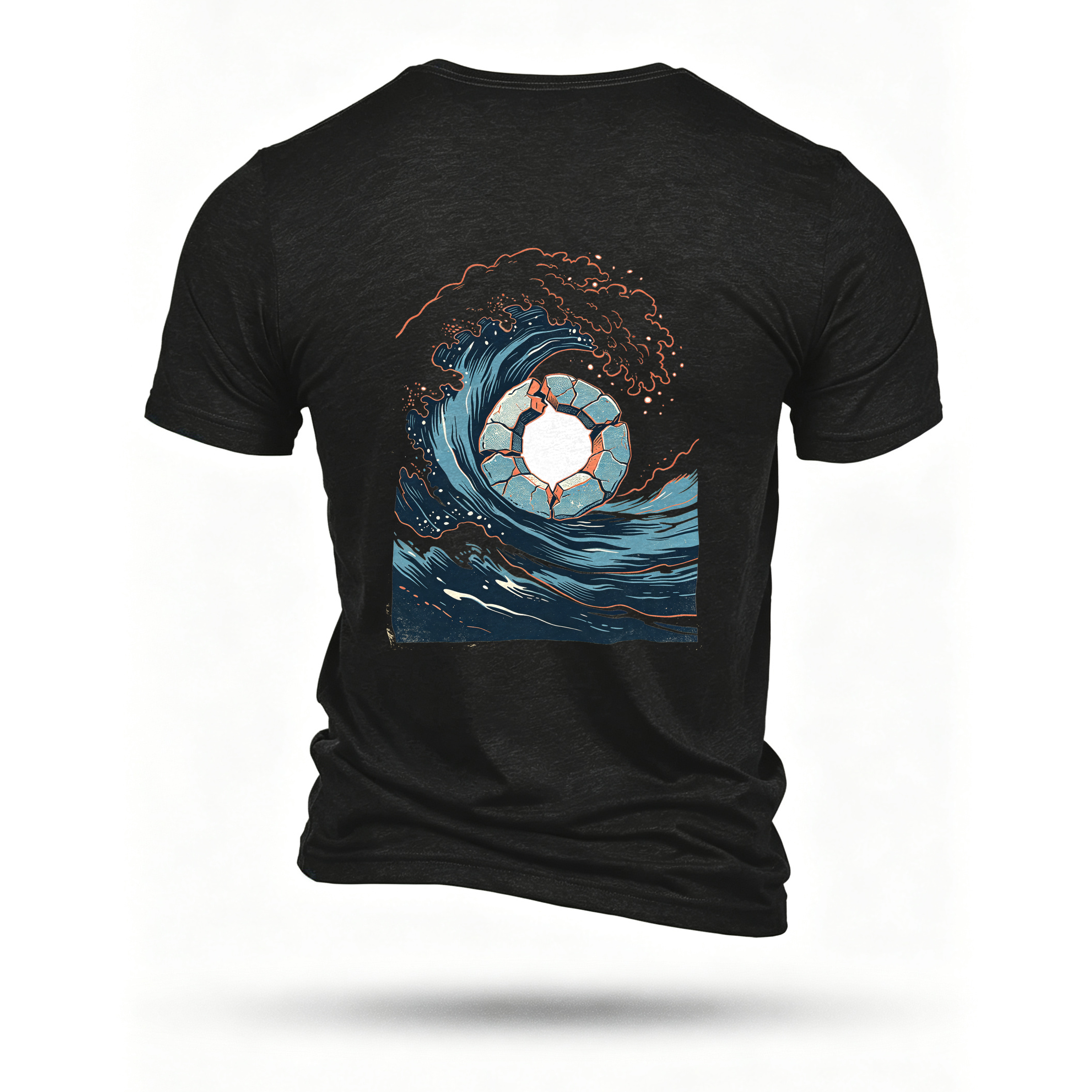 Black T-shirt, back print