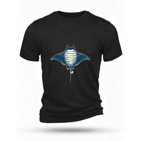 Black T-shirt, front print