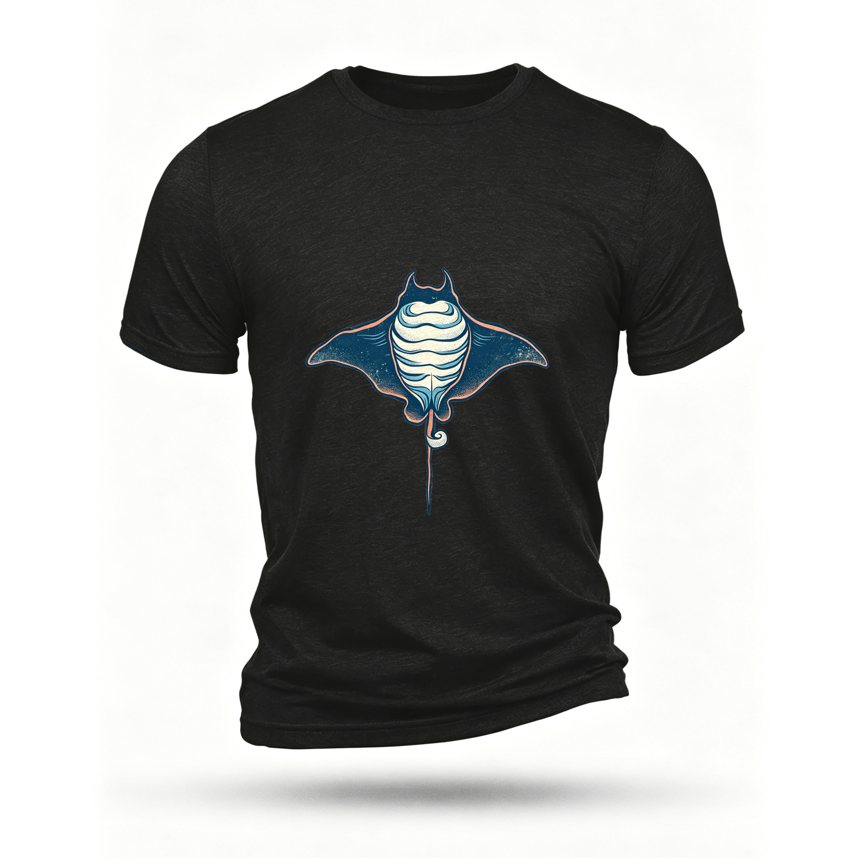Black T-shirt, front print