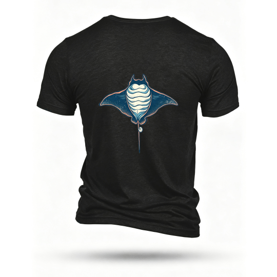 Black T-shirt, back print