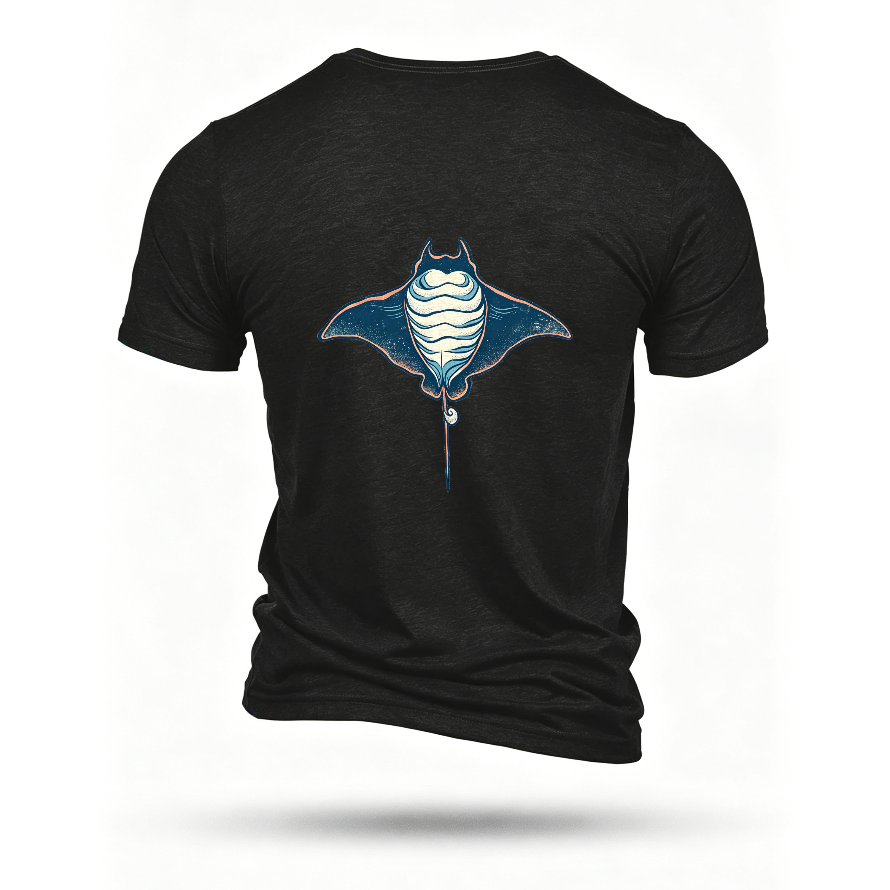 Black T-shirt, back print