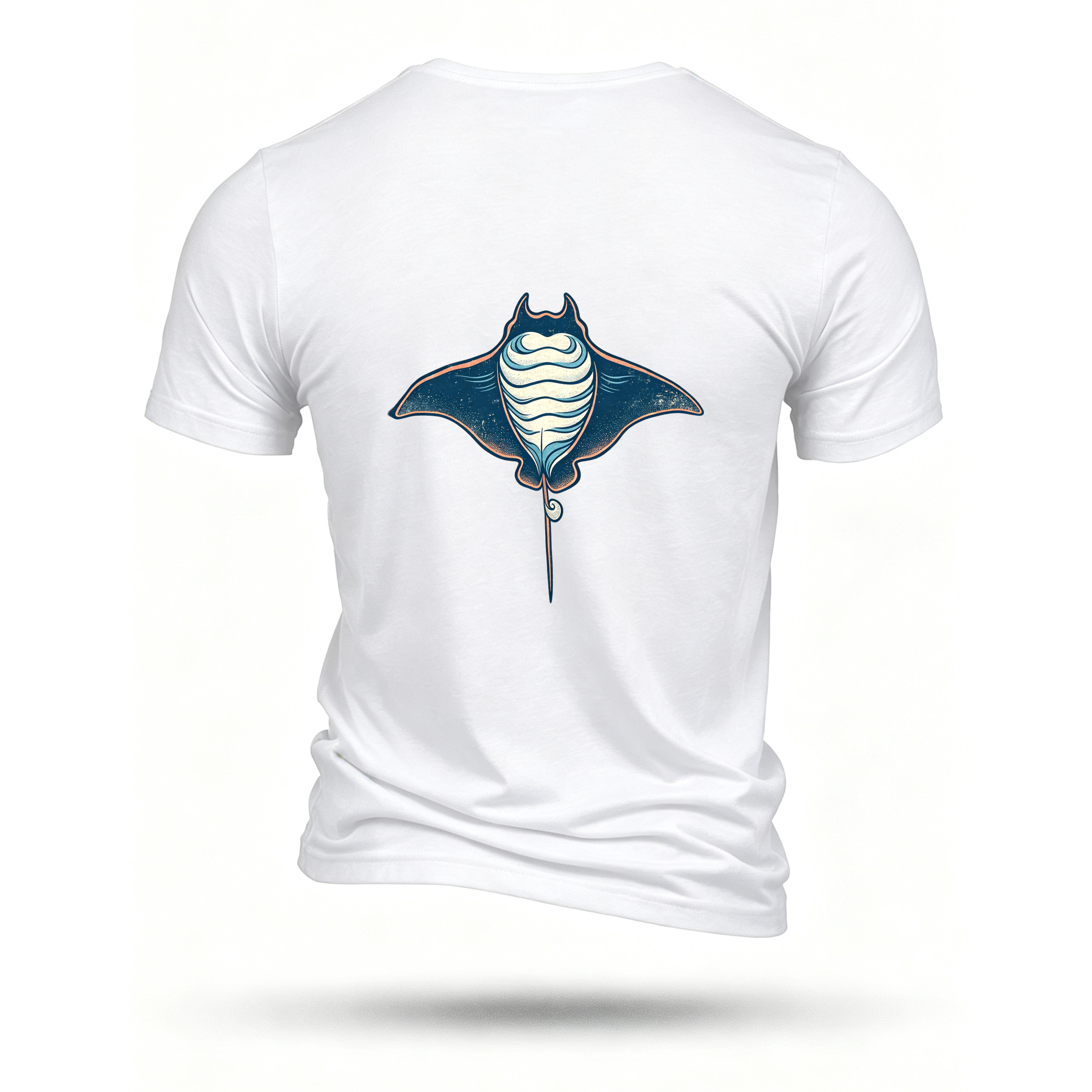 White T-shirt, back print
