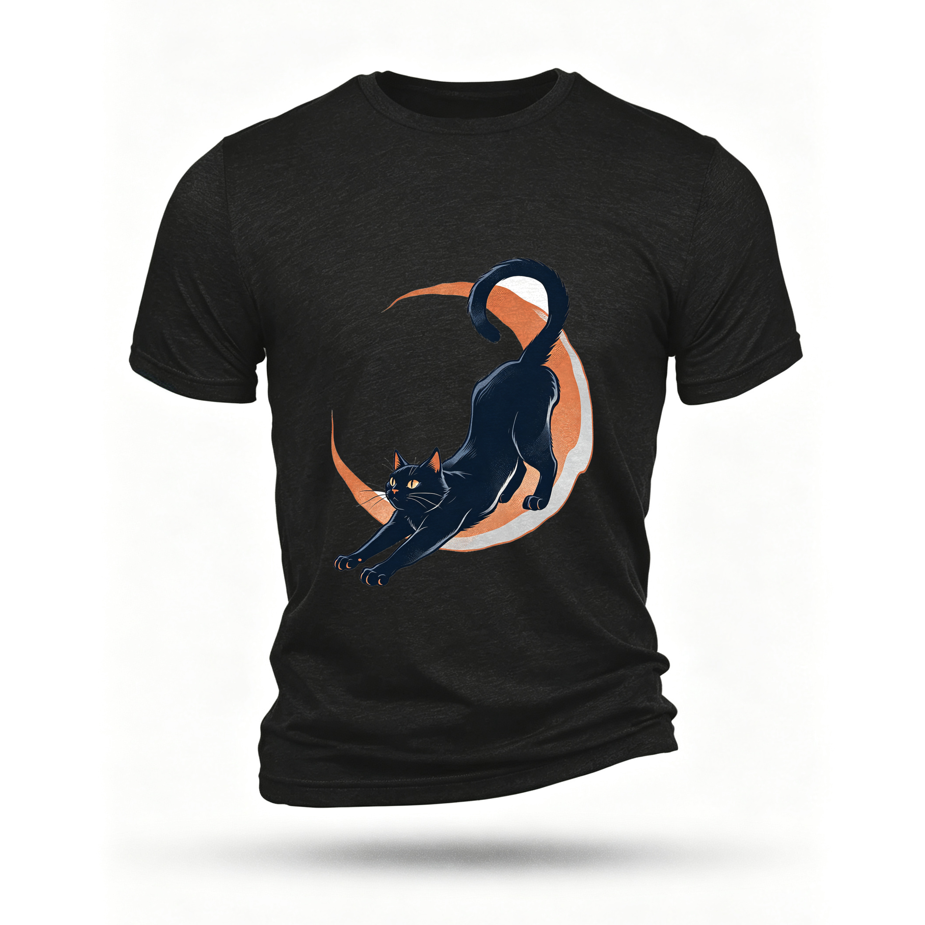 Black T-shirt, front print