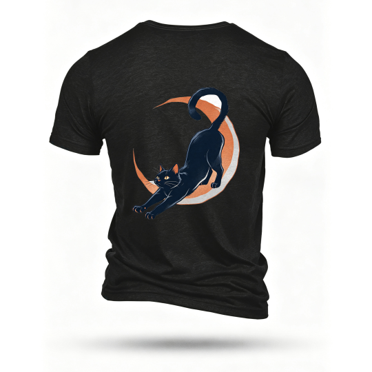Black T-shirt, back print