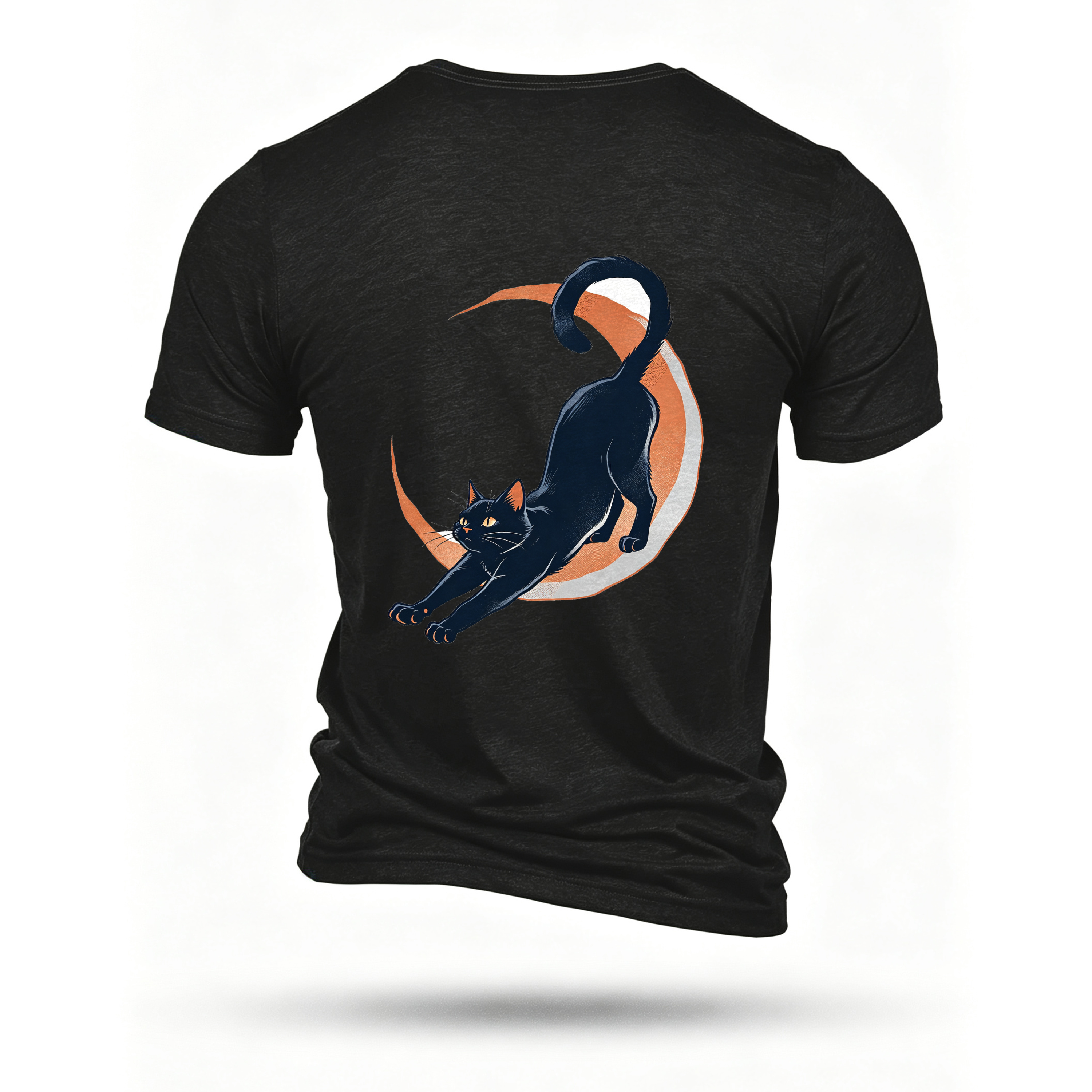 Black T-shirt, back print