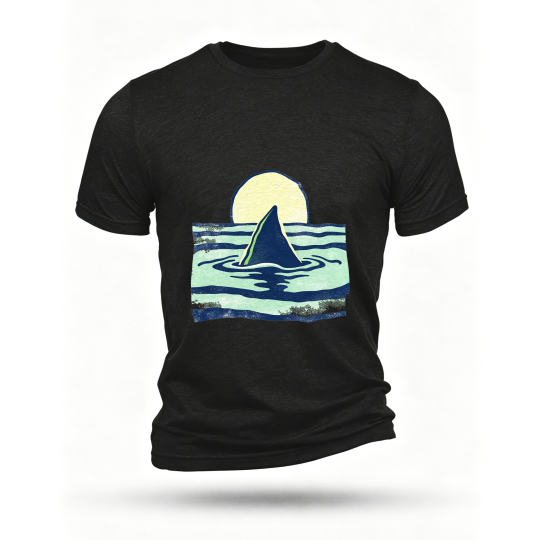 Black T-shirt, front print