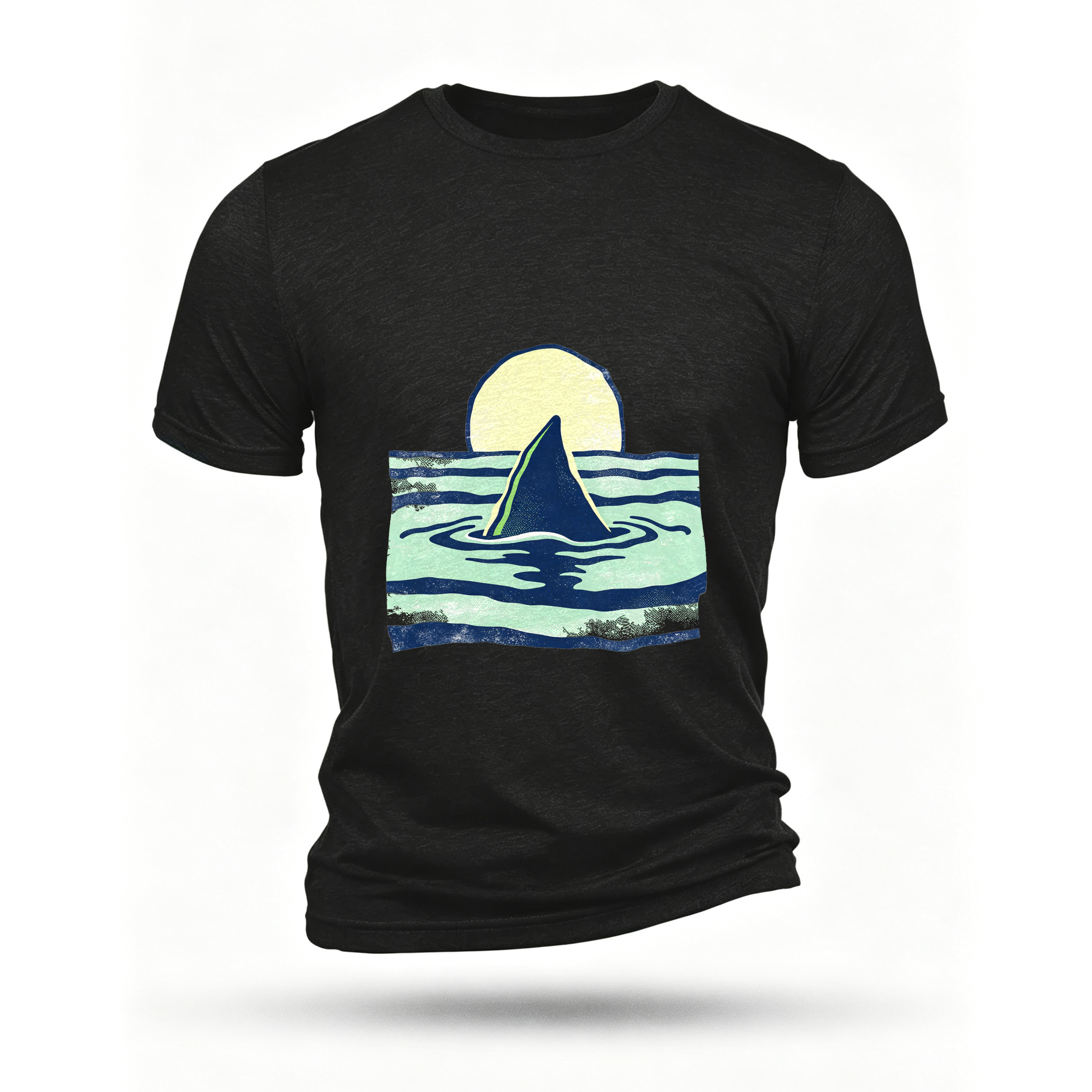 Black T-shirt, front print