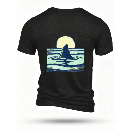 Black T-shirt, back print