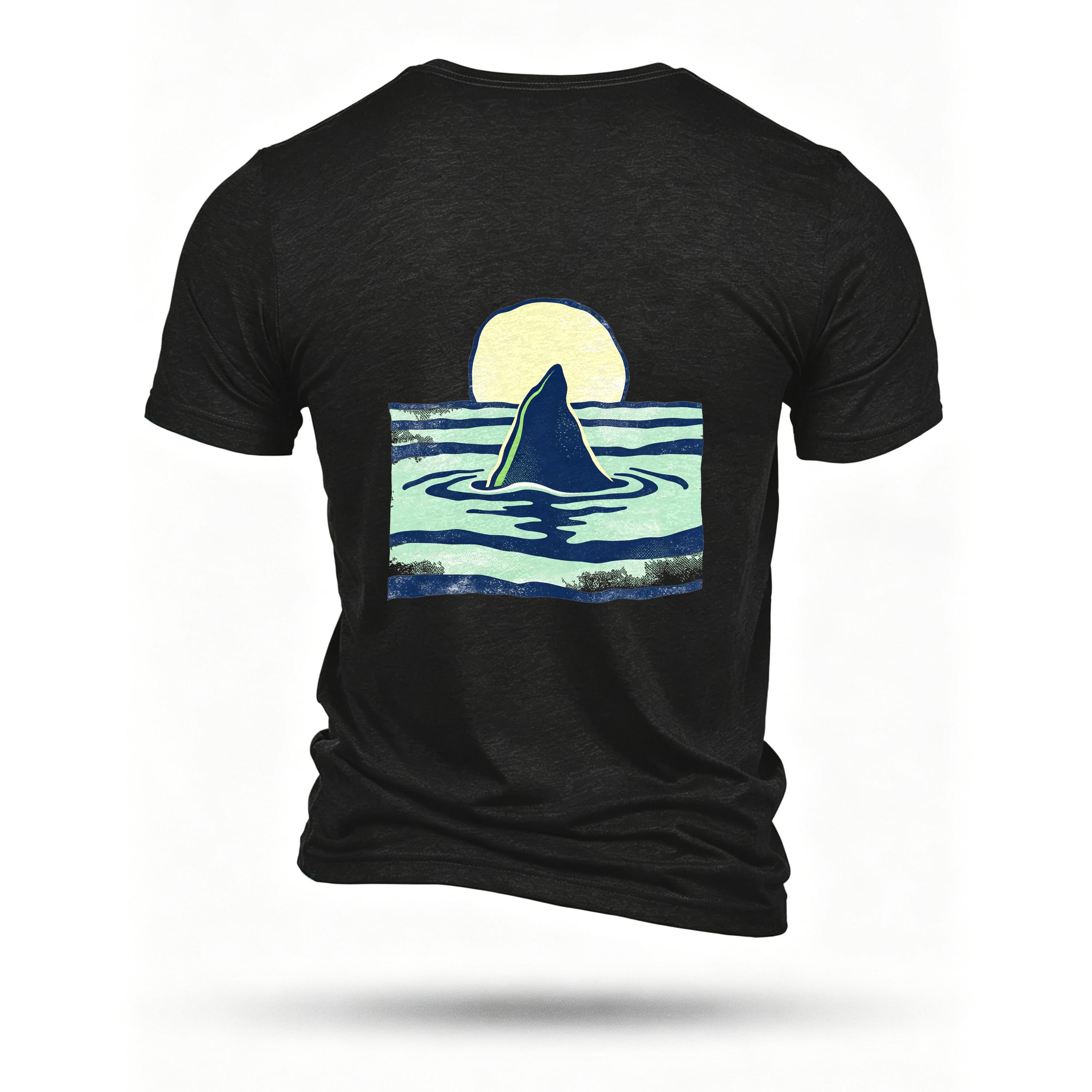 Black T-shirt, back print