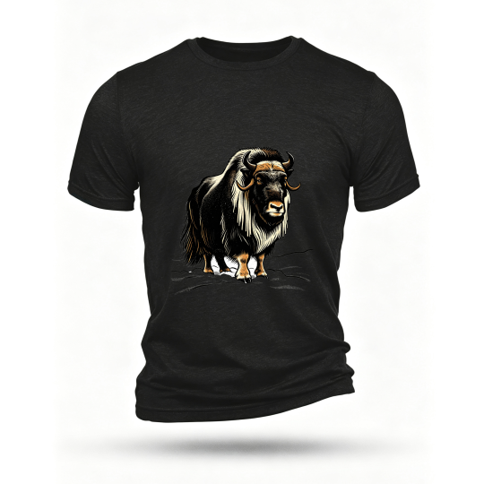 Black T-shirt, front print