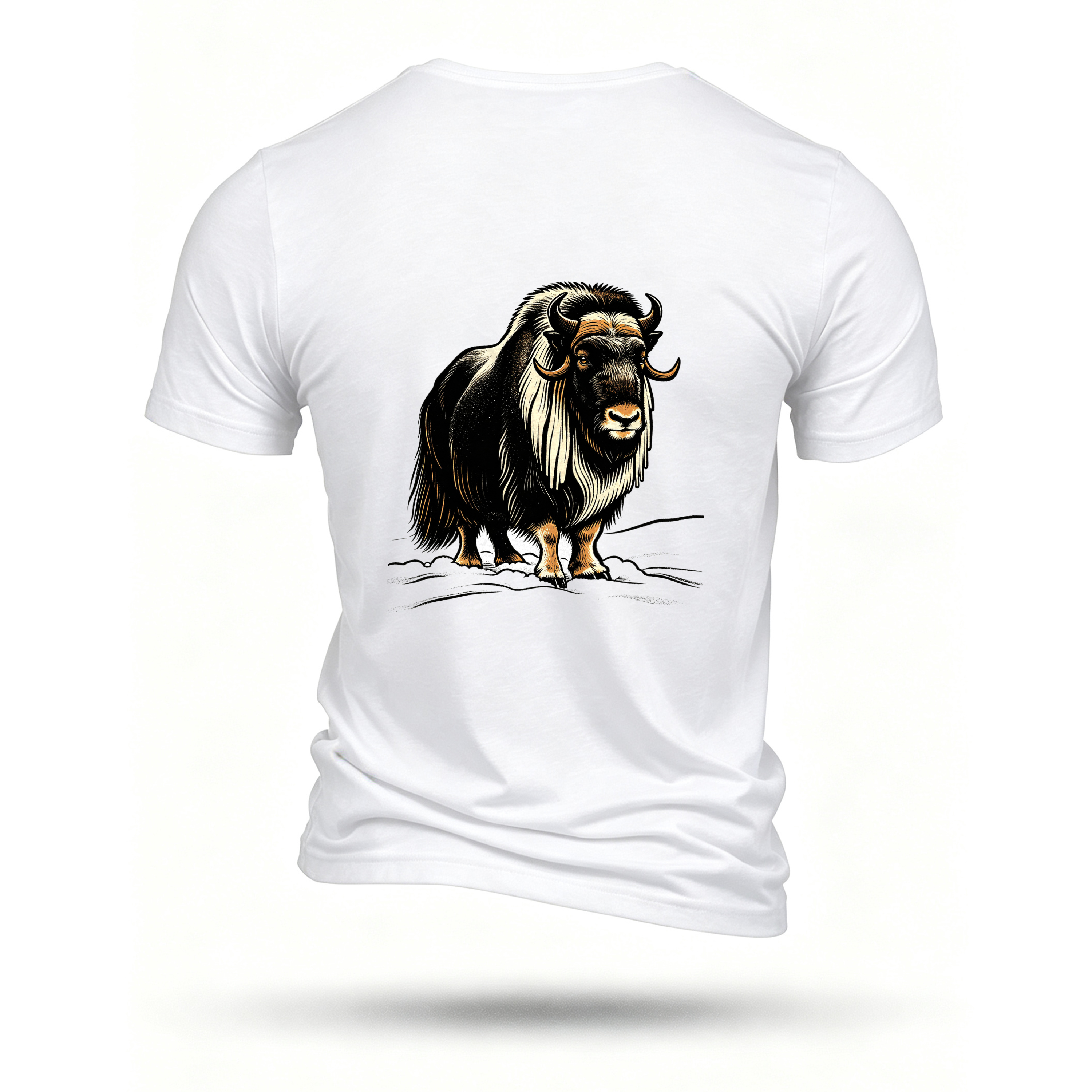 White T-shirt, back print