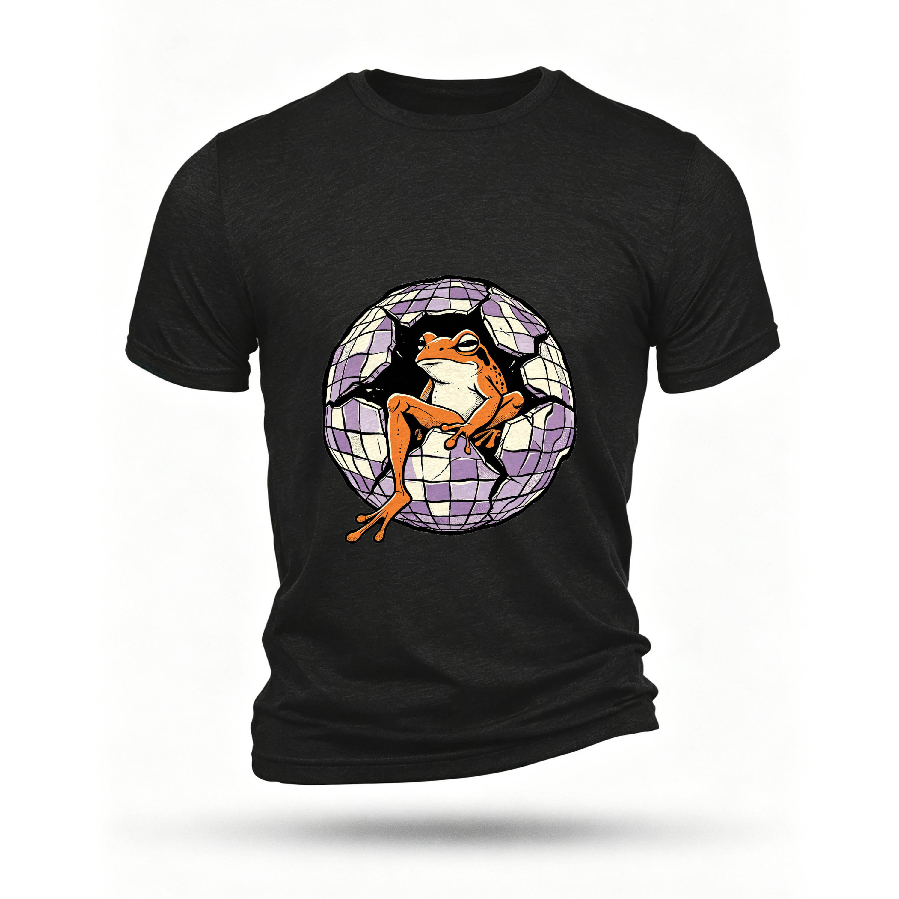 Black T-shirt, front print