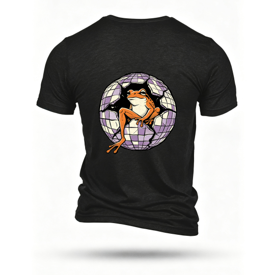 Black T-shirt, back print