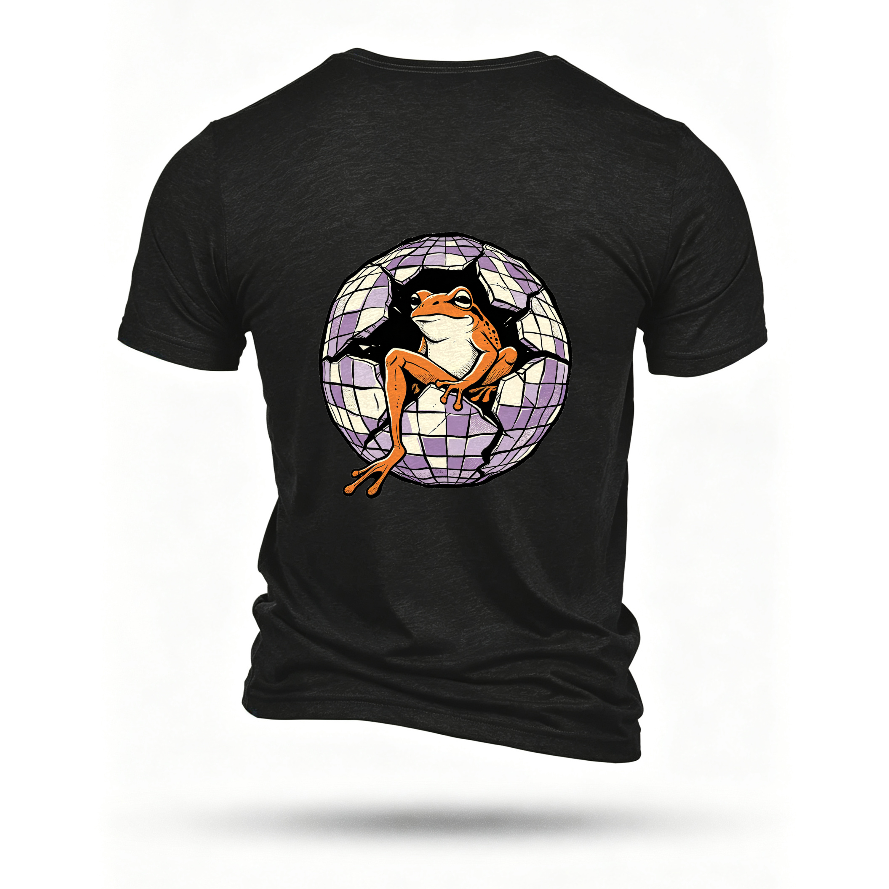 Black T-shirt, back print