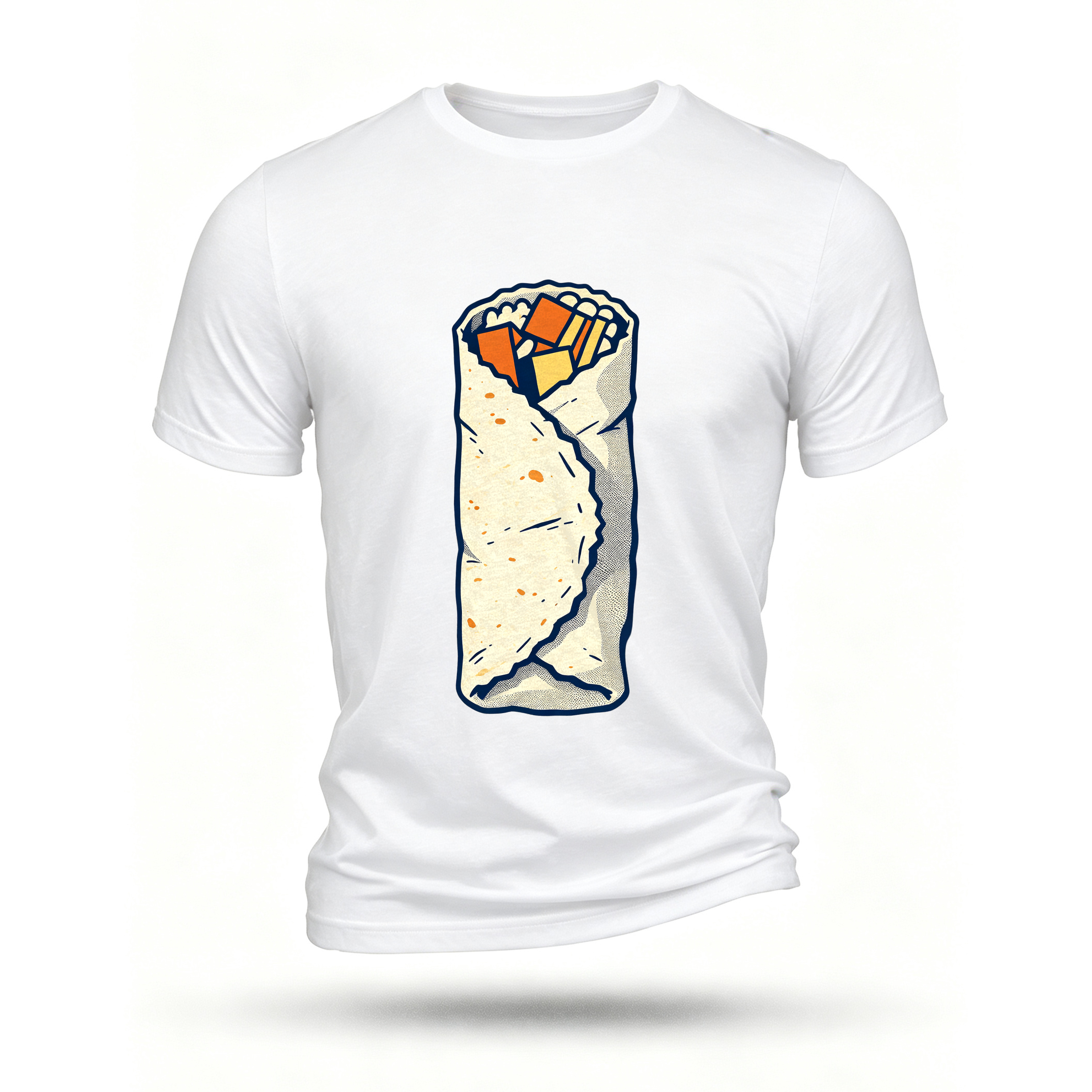 White T-shirt, front print