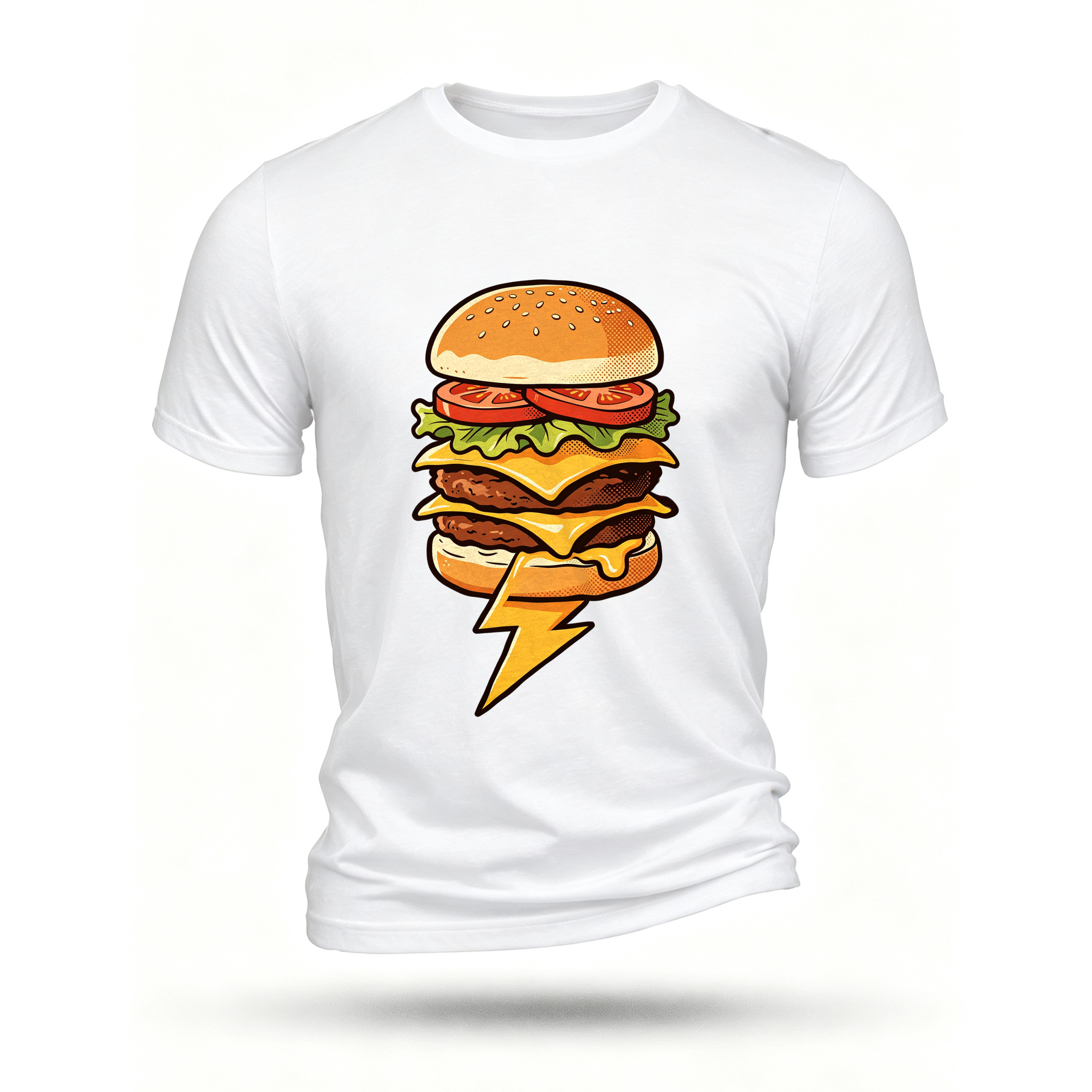 White T-shirt, front print