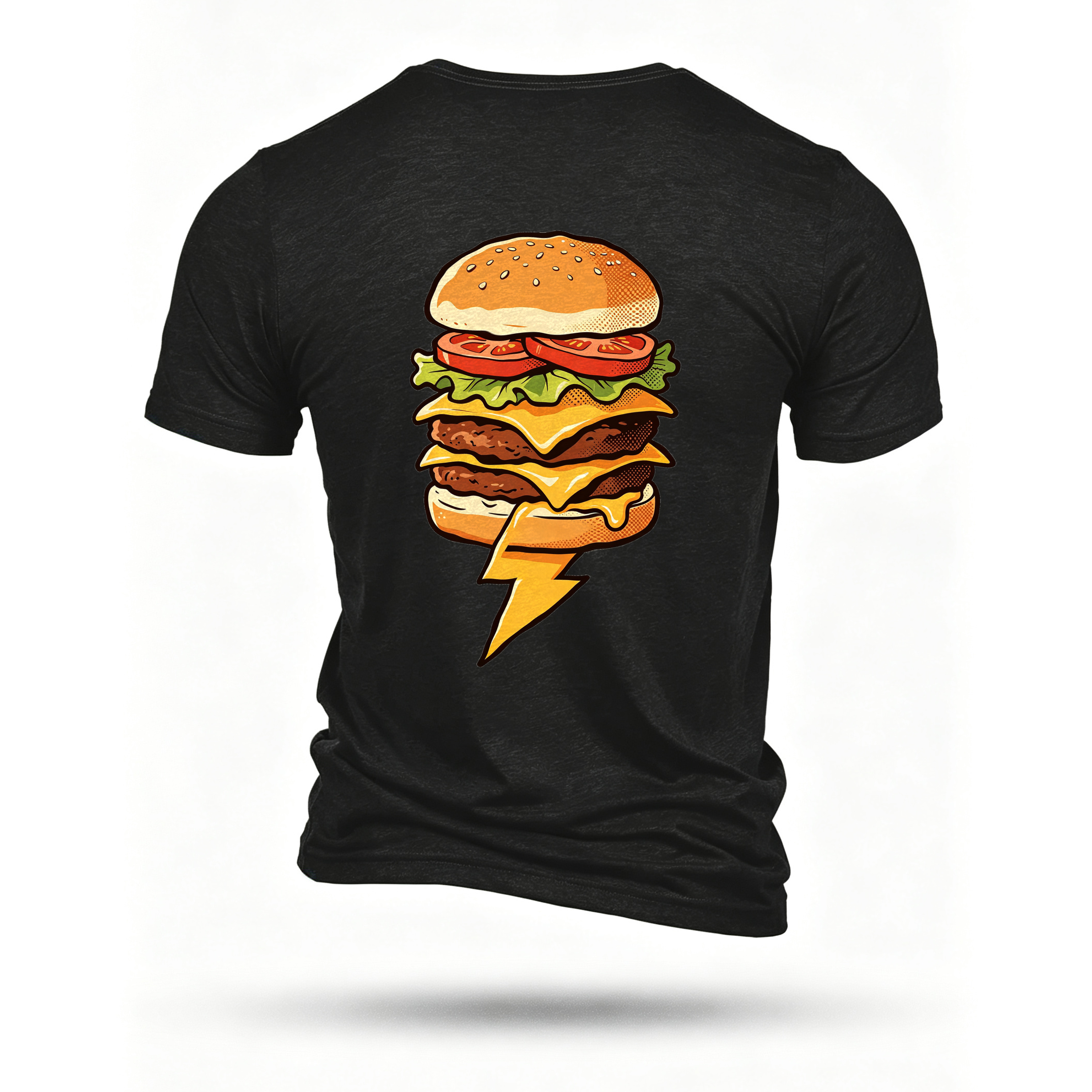 Black T-shirt, back print