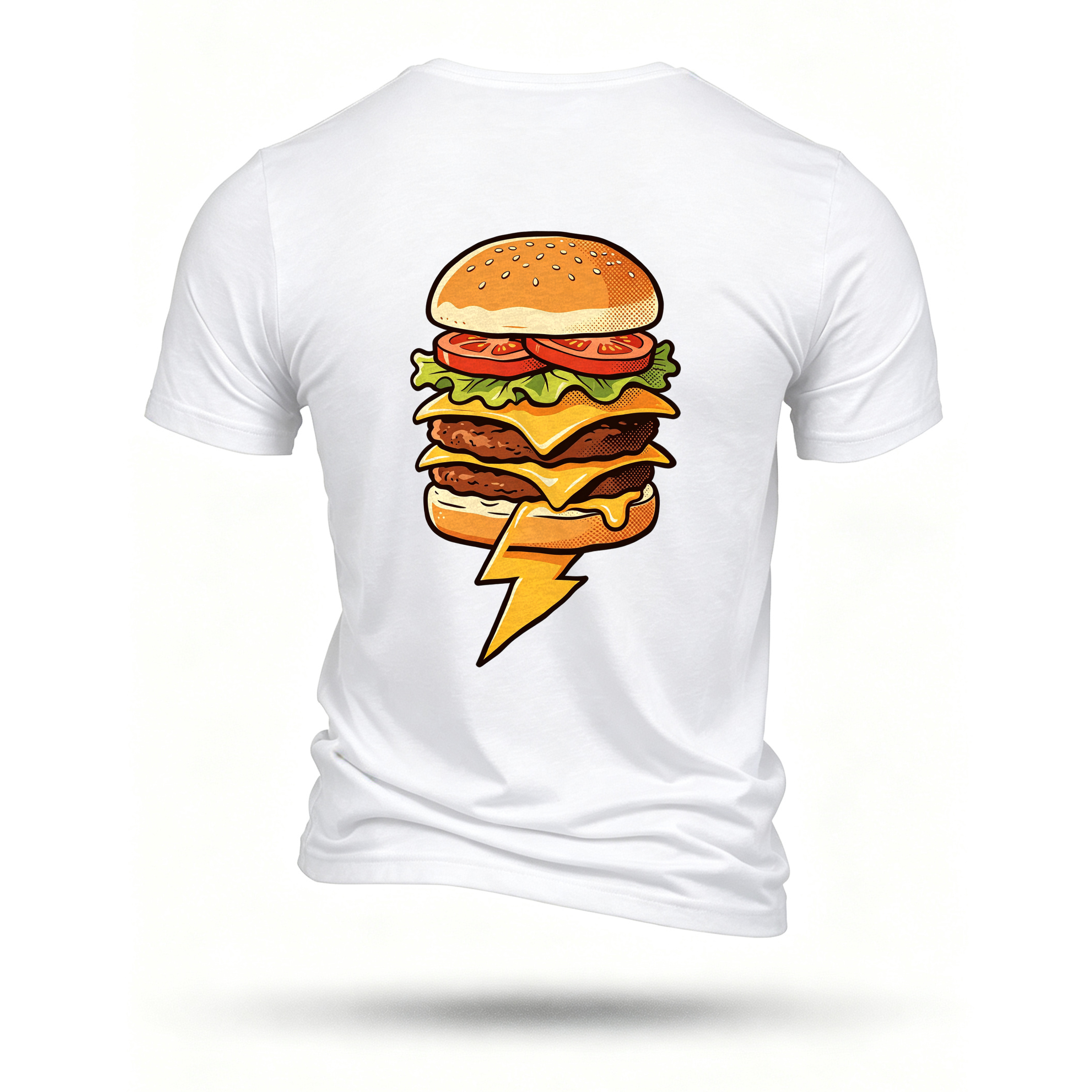 White T-shirt, back print