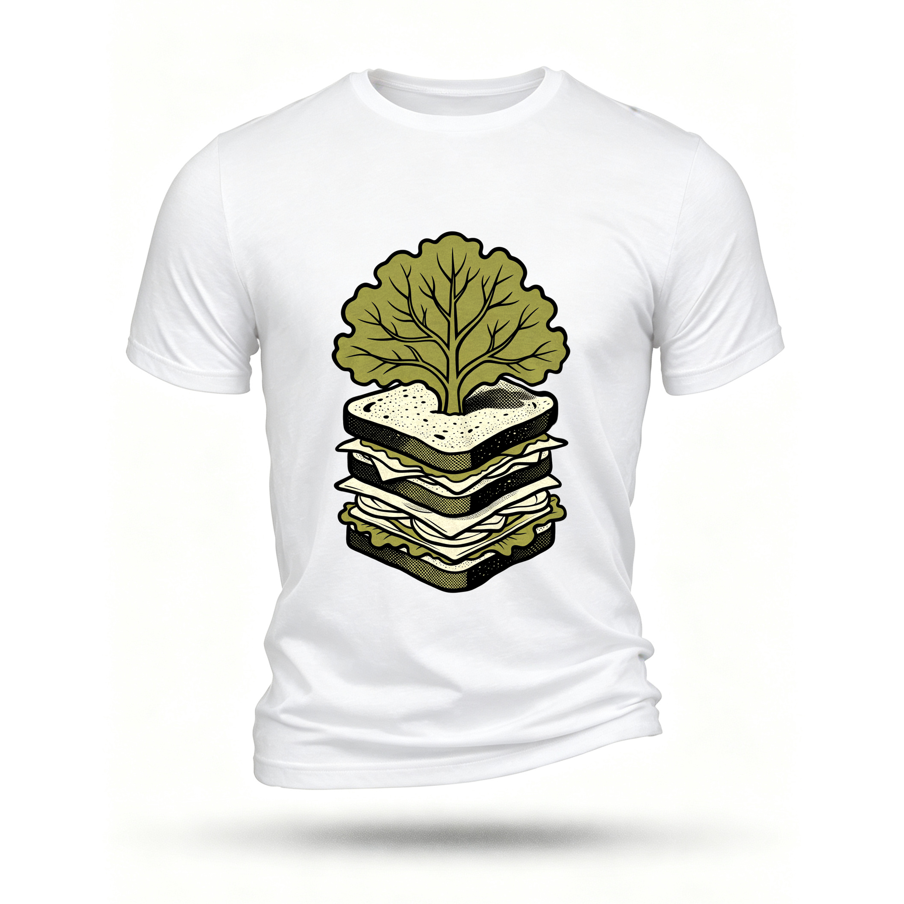 White T-shirt, front print