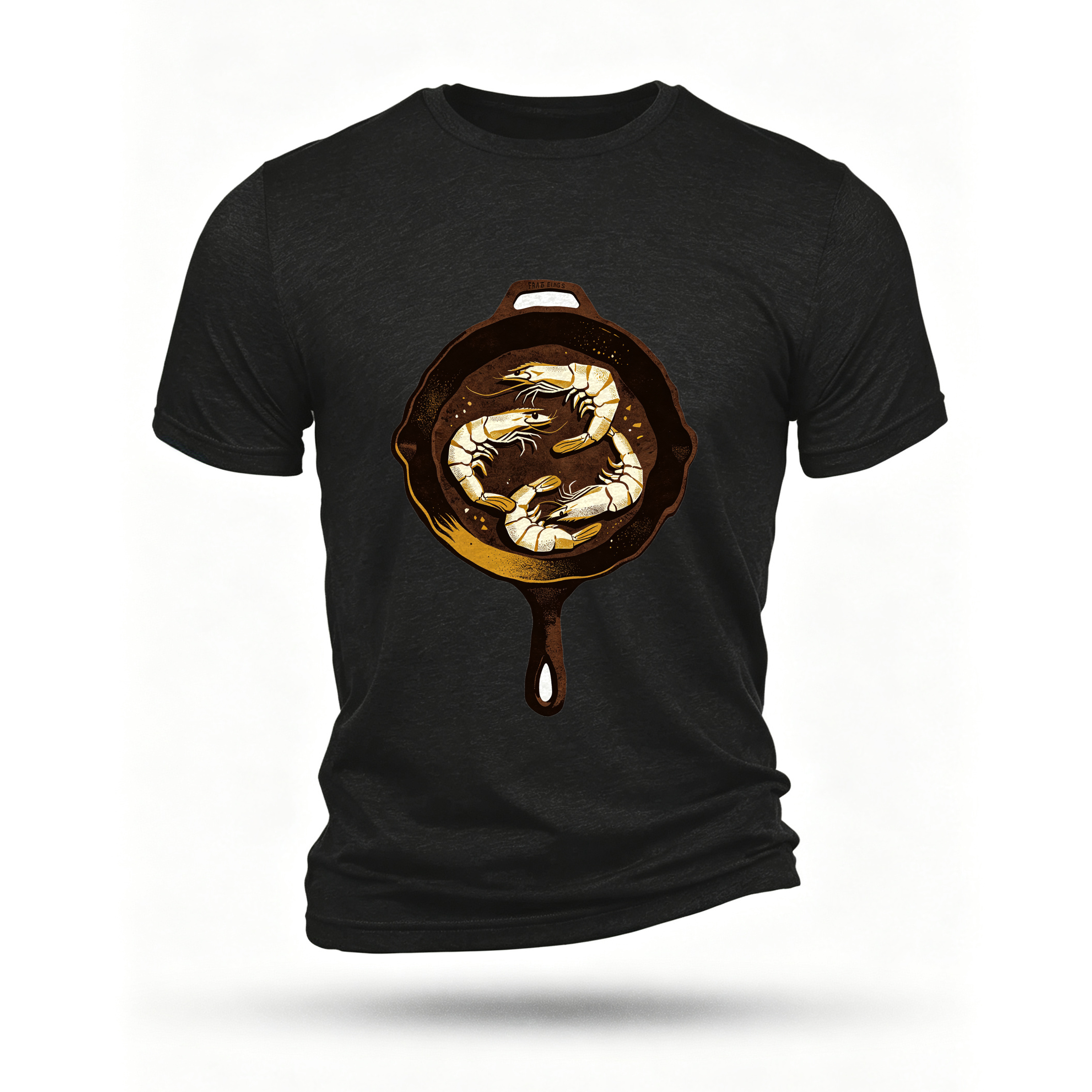Black T-shirt, front print